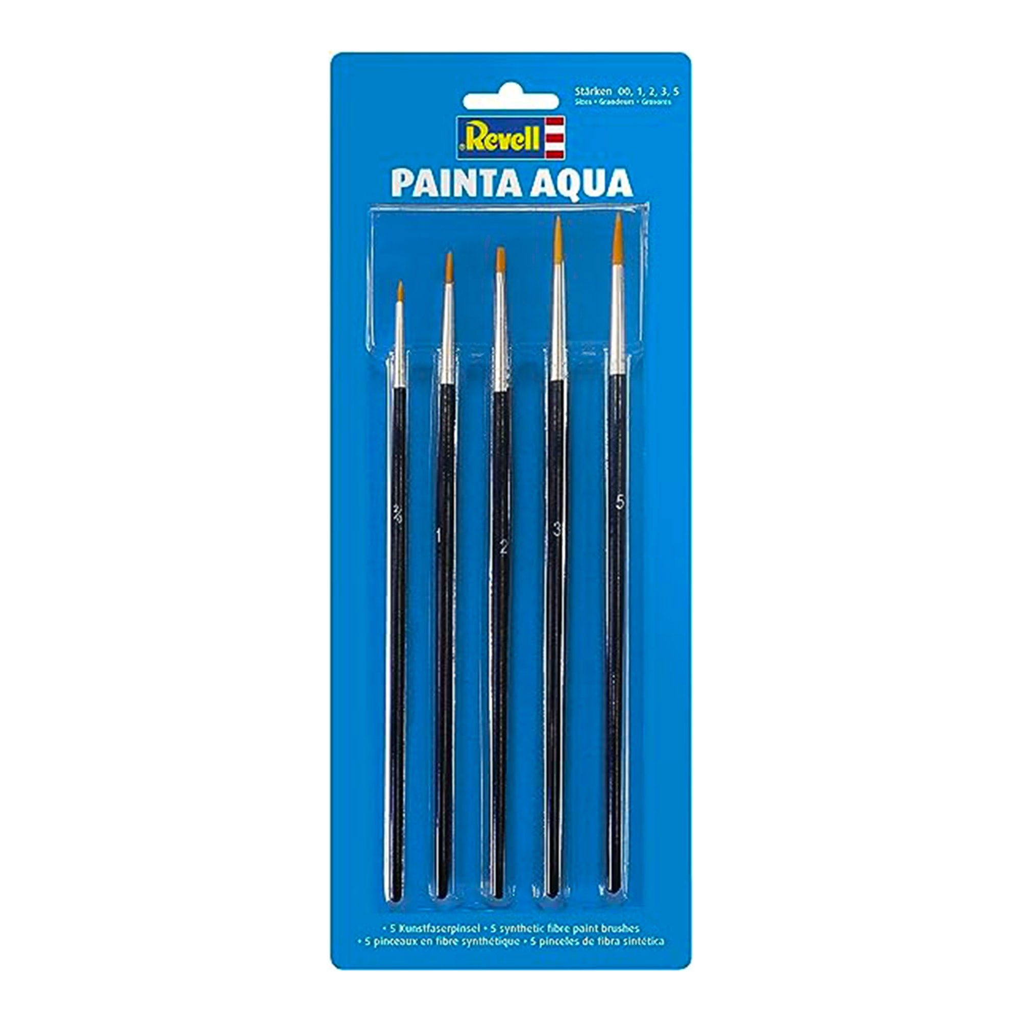 5-Piece Aqua Paintbrush Set for Watercolor, Acrylic & Oil Painting - Perfect for Artists, Students & DIY Craft Projects