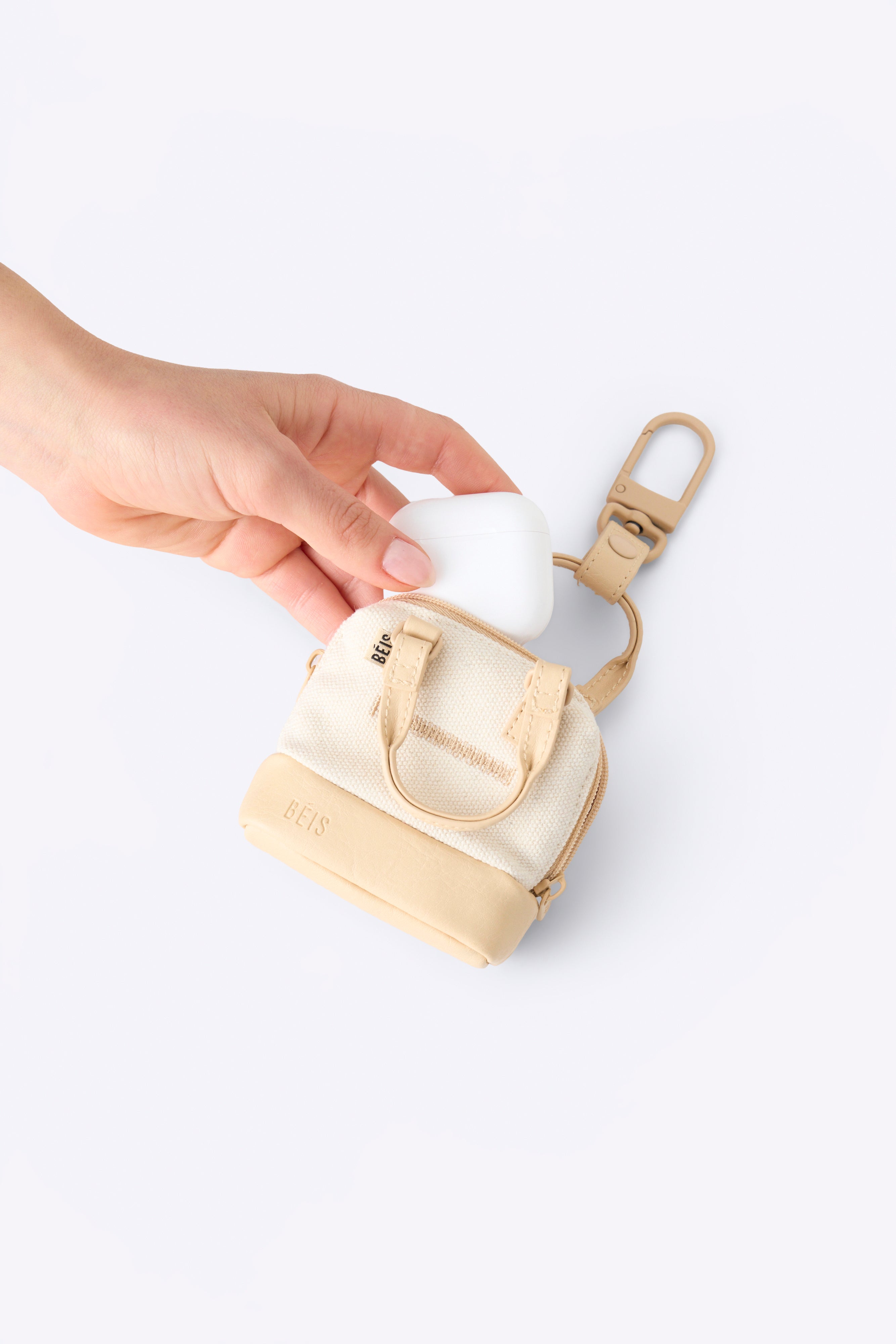Micro Weekender Charm in Beige - Stylish Mini Crossbody Bag for Women | Perfect for Travel, Shopping & Everyday Use