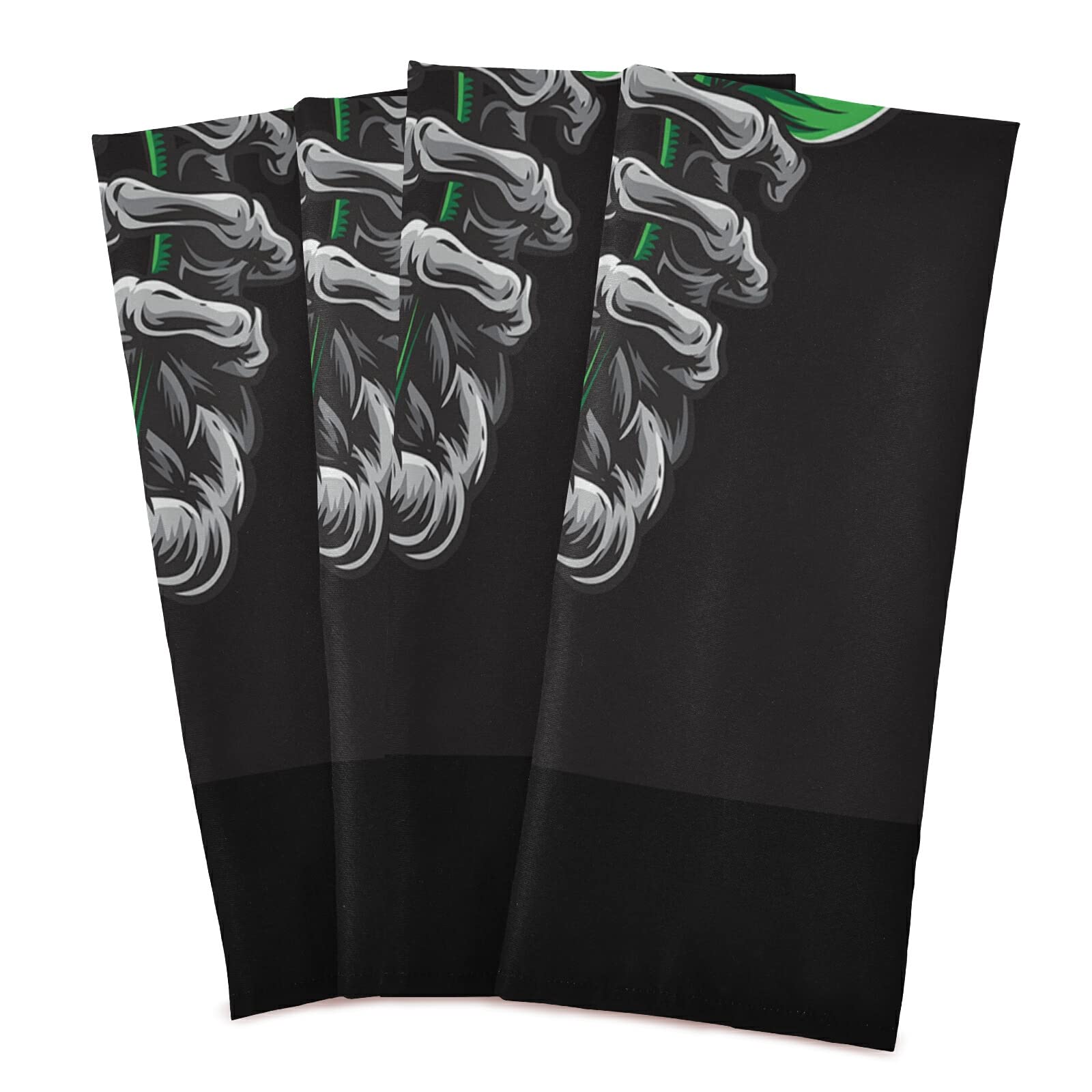 Set of 6 Ocean Sunset Beach Palm Tree Polyester Dish Towels - Waffle Weave Kitchen Towels with Hanging Loop for Dishes, Hands & Bar | Perfect for Beach House, Coastal Kitchen & Summer Entertaining