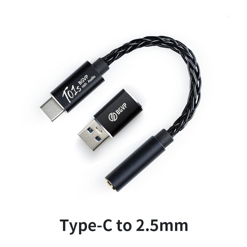 BGVP T01s HiFi DAC Headphone Amplifier - USB Type C to 2.5mm/3.5mm/4.4mm & Lightning to 3.5mm Audio Adapter for iPhone, Android - Perfect for Music Lovers, Audiophiles & Gaming Enthusiasts