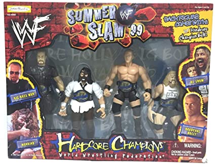 1999 WWF Jakks Pacific SummerSlam '99 Hardcore Champions Action Figure Box Set - Big Boss Man, Mankind, Al Snow & Hardcore Holly - Exclusive Collectible Wrestling Toys for Display & Play - Perfect for WWE Fans and Collectors