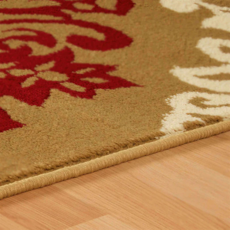 Danvers Contemporary Floral Damask Indoor Area Rug - Soft Non-Slip Living Room Carpet for Bedroom, Dining Room & Home Decor