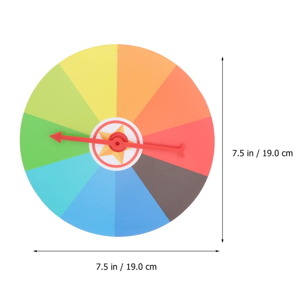CLISPEED Prize Wheel - 10 Color Slots, 7.5 Inch Wall Mounted Wheel of Fortune Game for Carnival, Trade Shows, Parties, Pubs & Home Education - Perfect for Events, Raffles, Classroom Rewards and Business Promotions