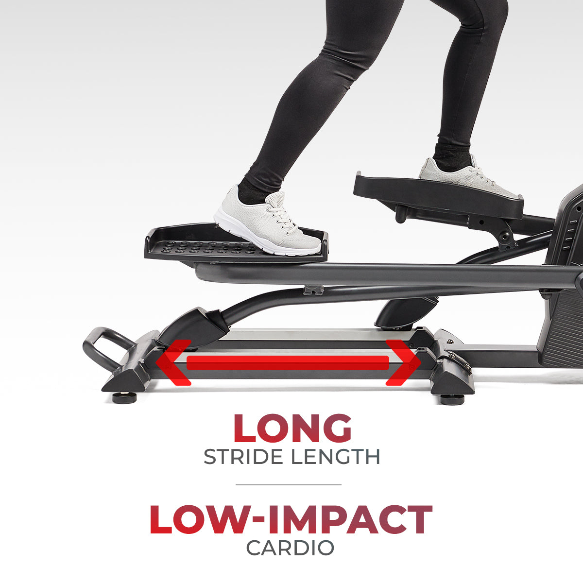 Premium Smart Elliptical Machine - Extra Long Stride Length, Programmable Electromagnetic Resistance - Perfect for Home Gym & Cardio Workouts