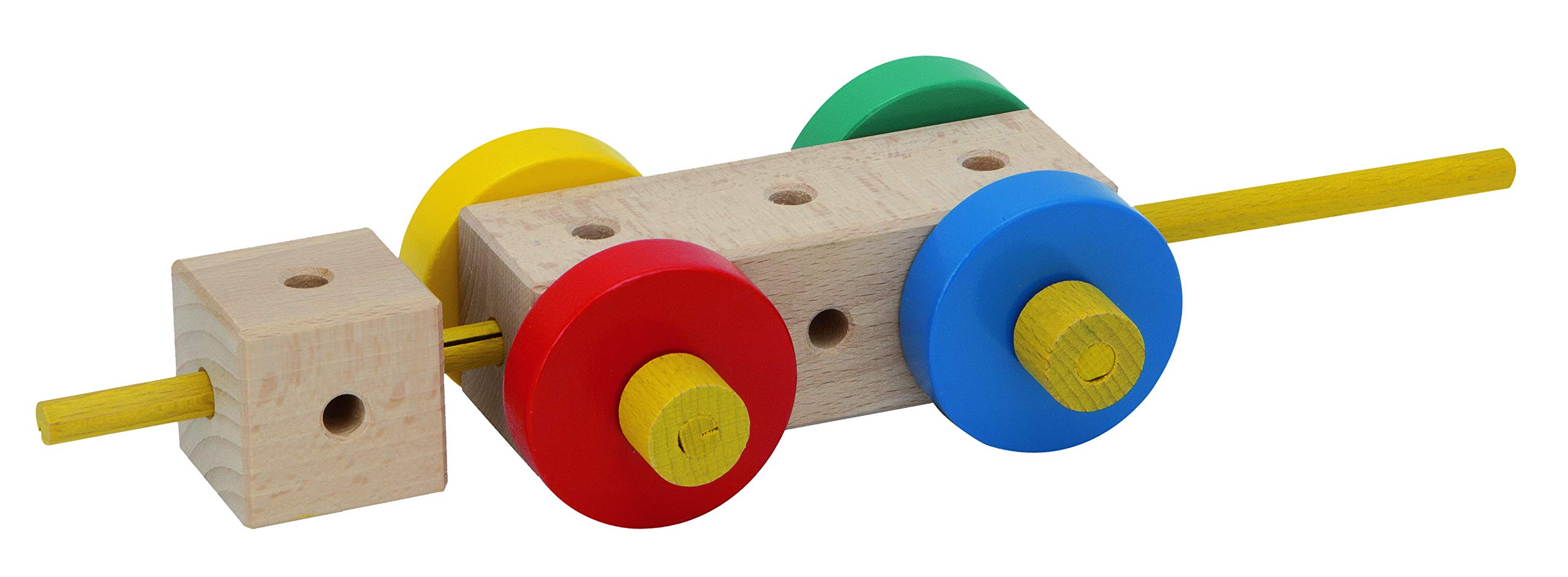 Matador M034 Wooden Building Blocks Set - PEFC Certified Austrian-Made, 44-Piece Multicolor Construction Kit for Kids | STEM Learning, Creative Play & Educational Toys