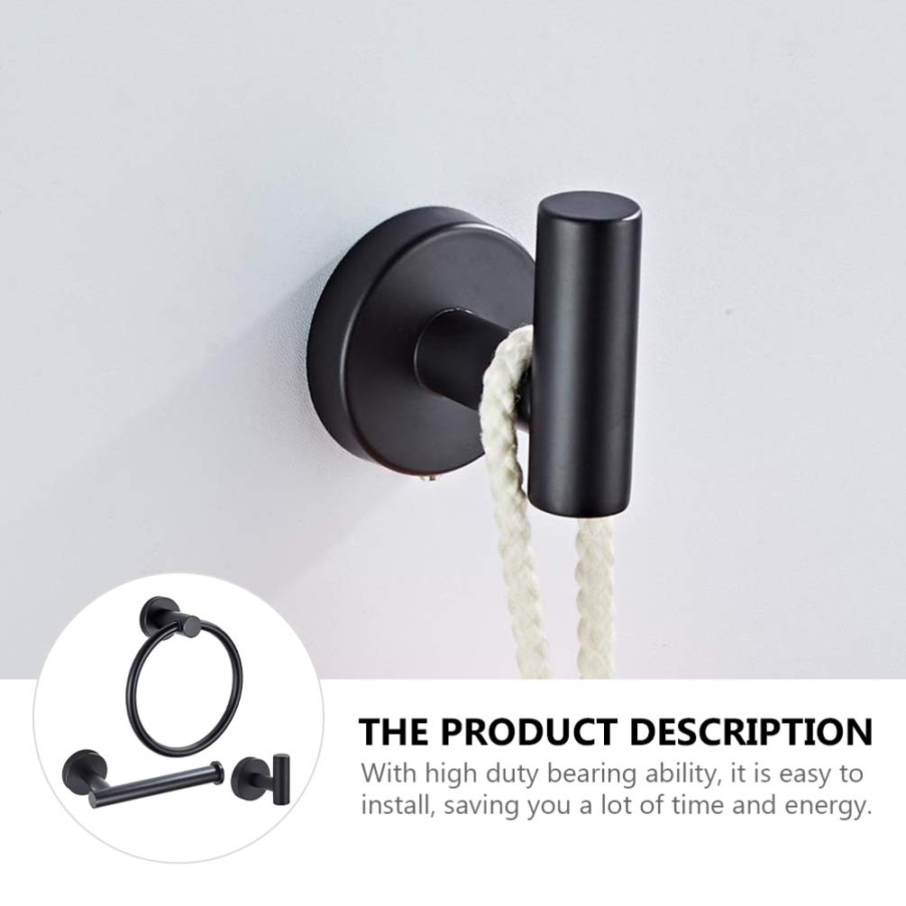 Cabilock 3-Piece Wall-Mounted Towel Ring Set - Stainless Steel Bathroom Towel Holder & Hanging Rod for Bath Towels - Perfect for Home, Spa, and Hotel Bathroom Organization