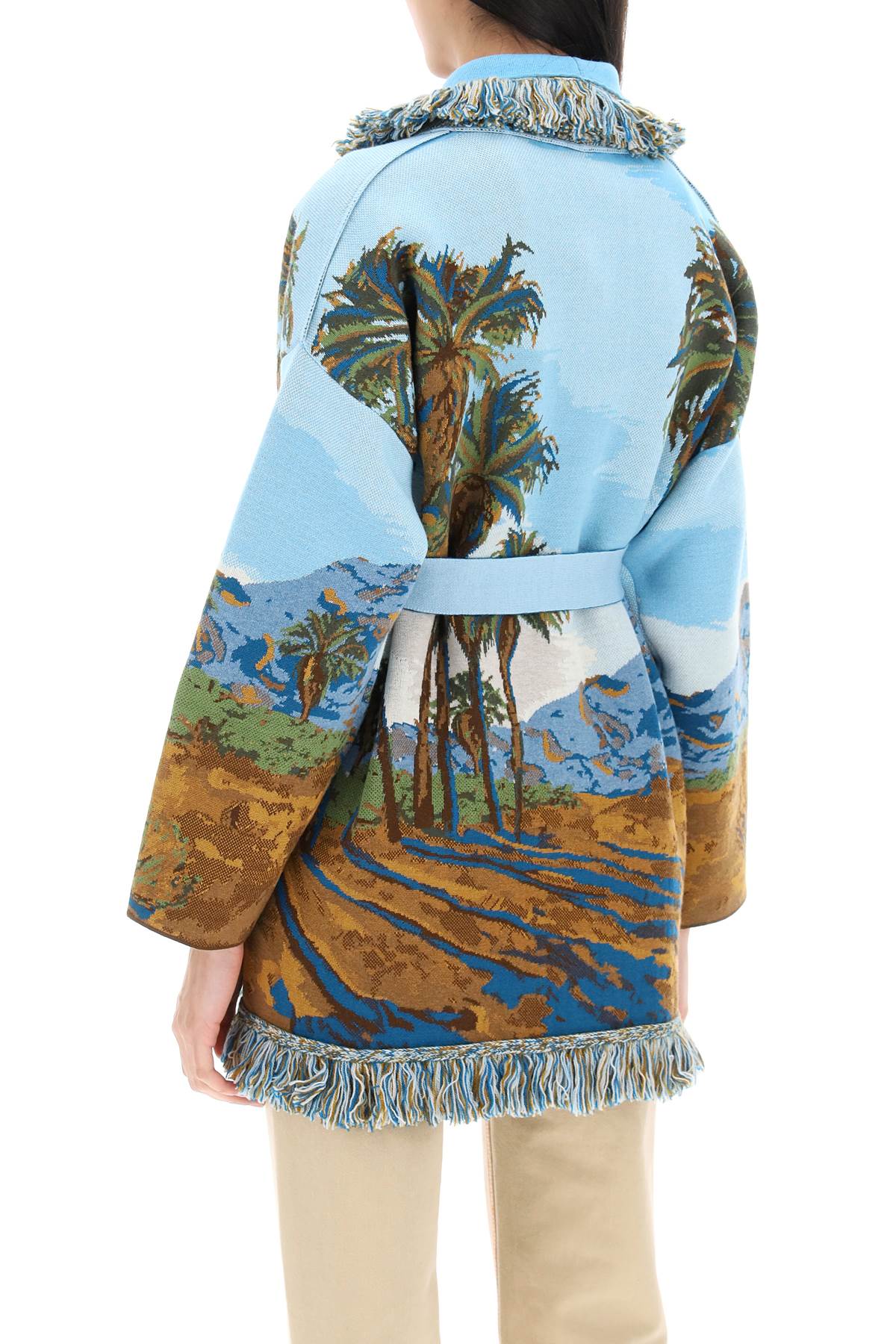 Alanui Women's Cotton Wool Silk Wrap Cardigan - Cozy Knit Sweater for Fall & Winter - Perfect for Layering, Lounging & Travel