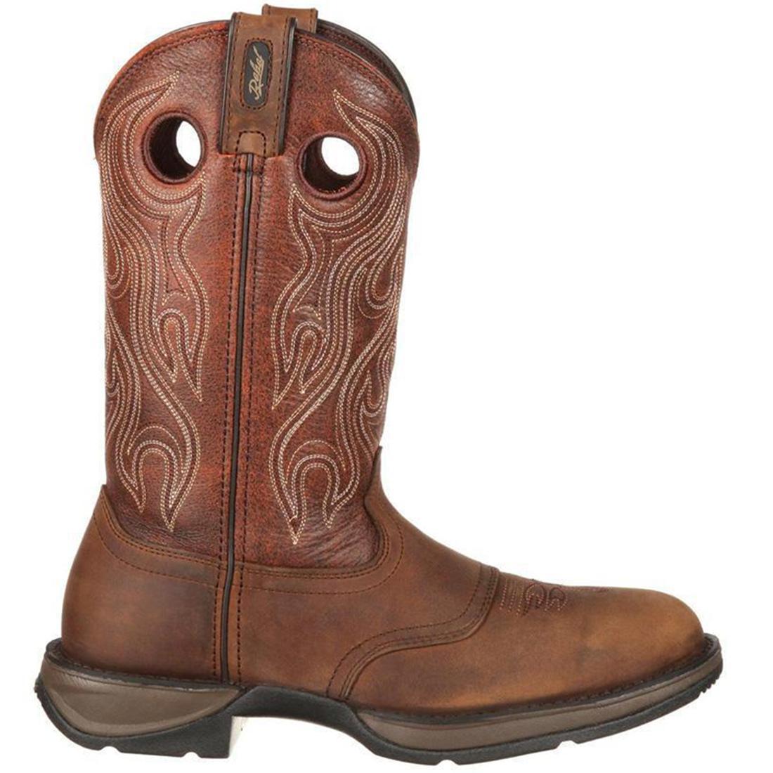 **Durango Rebel Brown Western Boots for Men - Comfortable & Durable Cowboy Boots for Riding, Work & Outdoor Adventures**