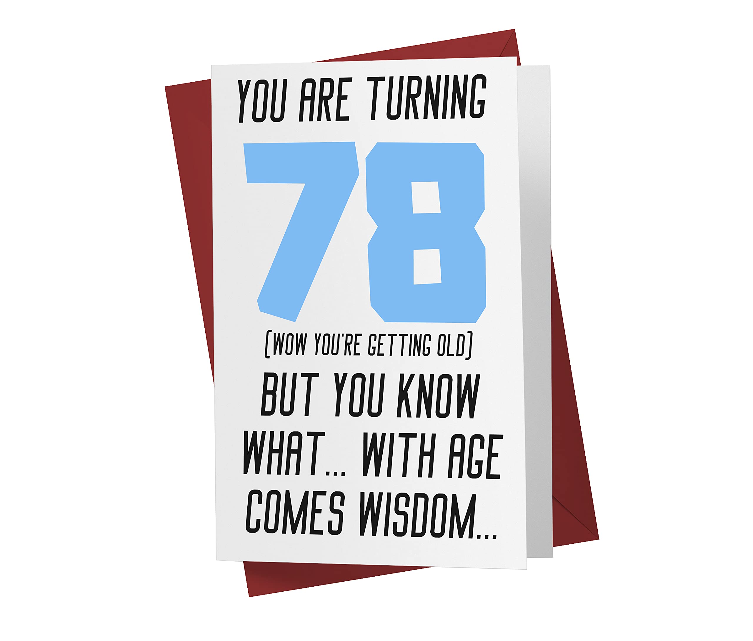 78th Birthday Cards for Men - Funny Rude Sarcastic Greeting Cards for Husband, Dad, Boyfriend & Friends - Perfect for 78 Year Old Humor & Anniversaries - Great for Office Pranks & Adult Humor Gifts