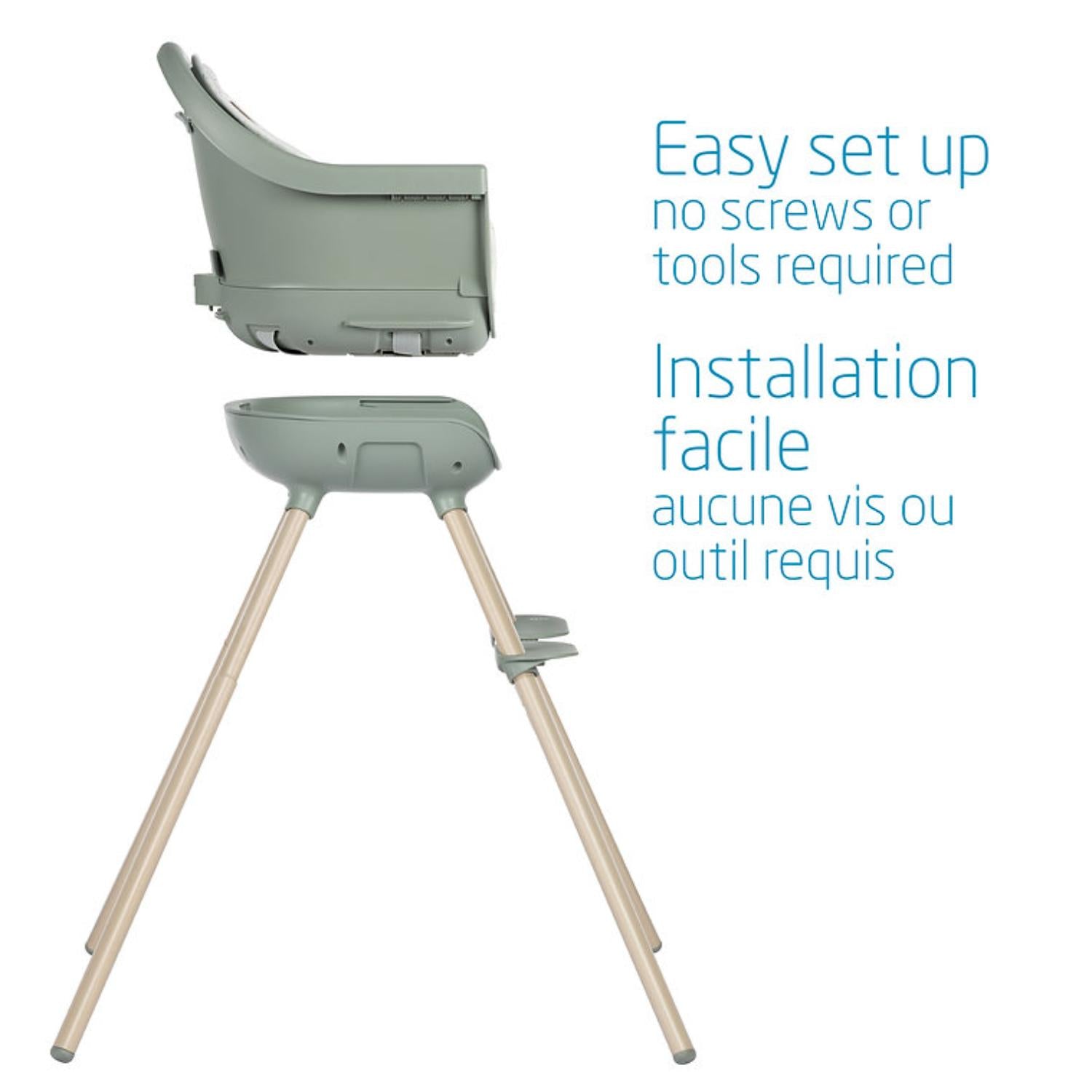 Maxi Cosi MOA High Chair for Babies & Toddlers - Adjustable, Portable & Easy Clean Baby Feeding Chair for Home, Restaurant & Travel Use