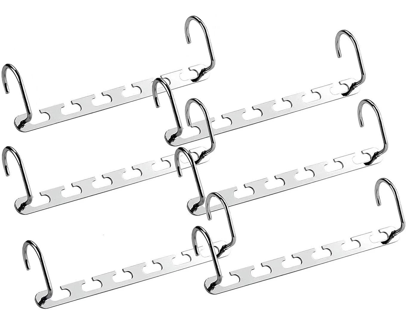 6-Pack Magic Hangers - Space Saving Closet Organizer with Upgraded Hooks for Clothes, Pants & Coats | Durable & Portable Wardrobe Storage Solution | Perfect for Small Closets, Dorm Rooms & Travel