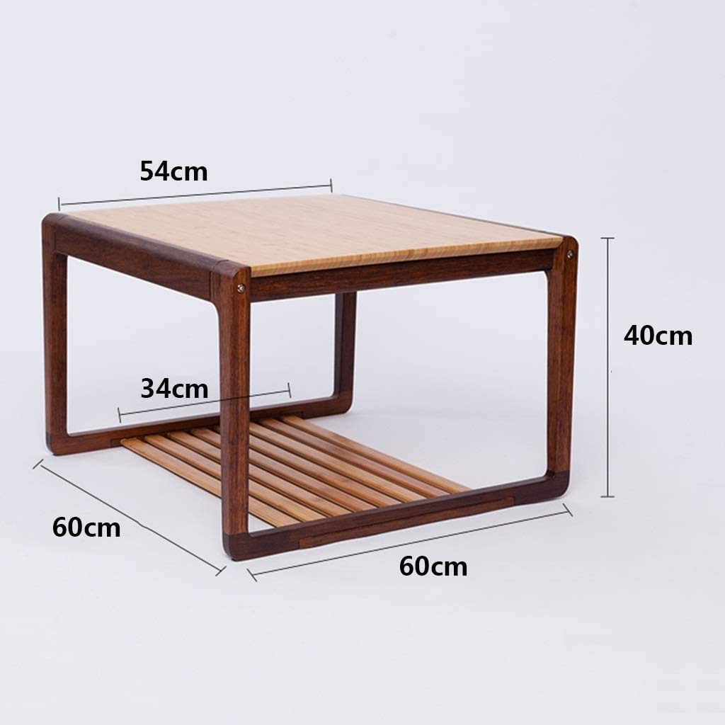 Rustic Natural Wood Coffee Table with Storage Shelf & Open Bottom - Rectangle Espresso Living Room Table - Easy Assembly for Home, Office, or Dorm Decor