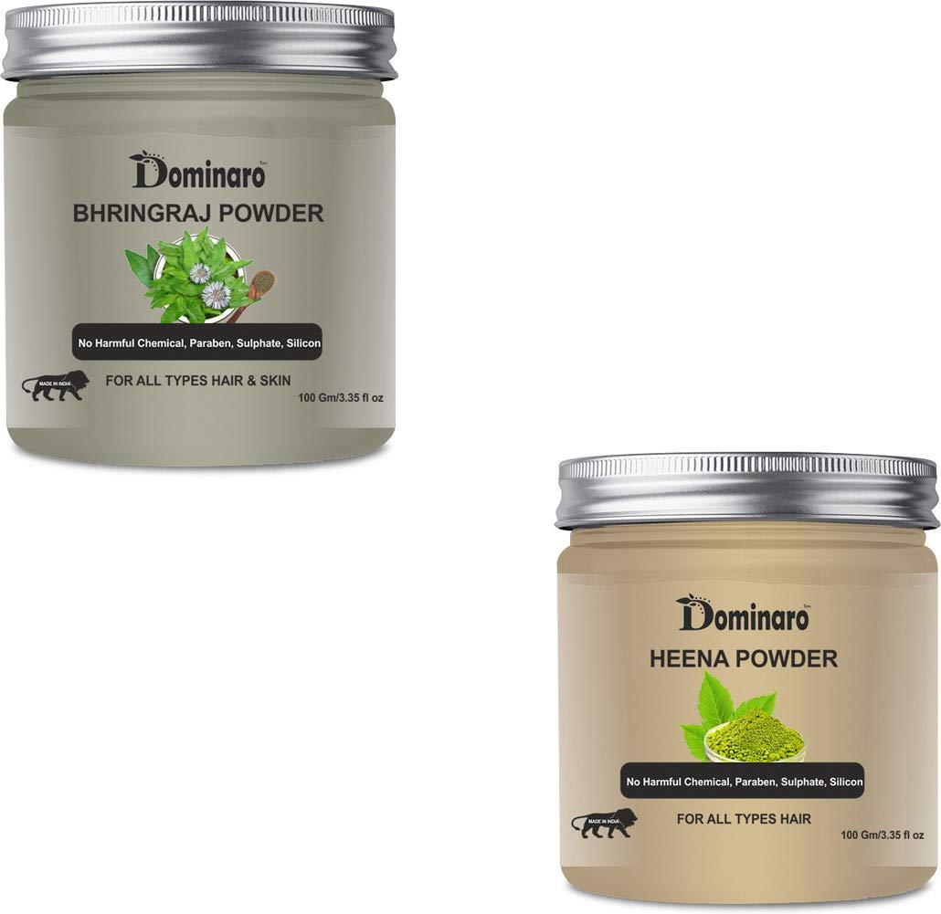 Organic Bhringraj & Heena Powder for Skin & Hair Care - 200g Pack for Natural Beauty
