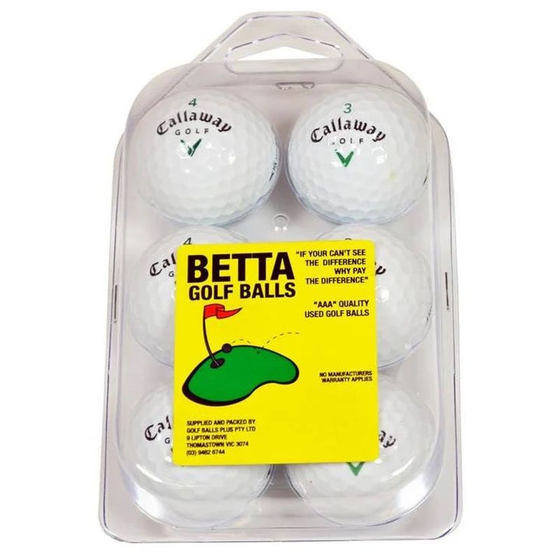 Premium 6pk Betta Golf Balls - High Performance Golf Balls for Distance & Control - Perfect for Practice, Tournaments & Casual Play