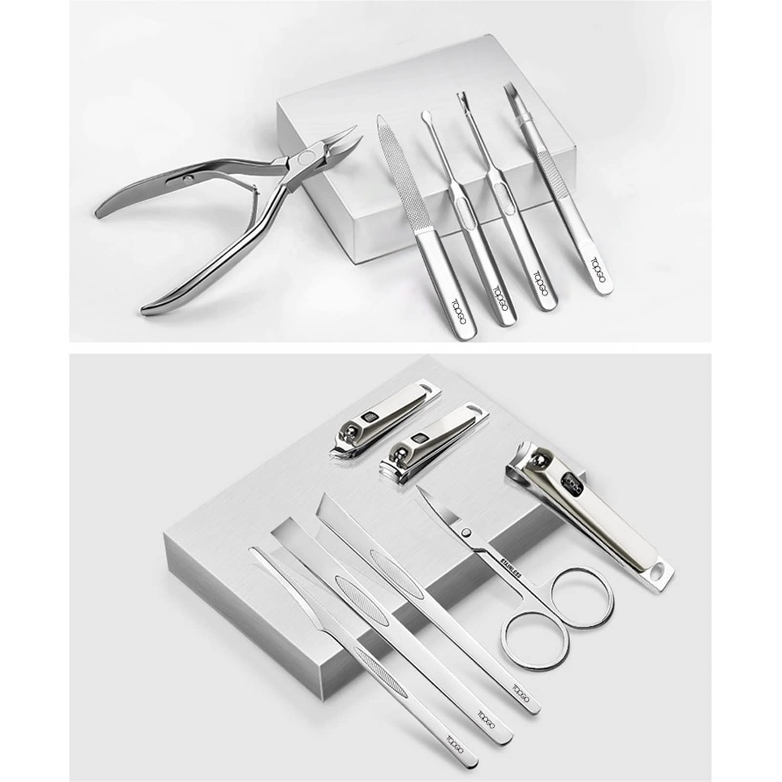 12-Piece Professional Nail Care Kit - Manicure & Pedicure Set with Nail Clippers for Home, Salon & Travel | Personal Grooming & Beauty Essentials (Color A)