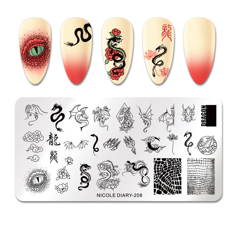 Nicole Diary Nail Stamping Plates - Professional Nail Art Design Kit for DIY Manicures at Home, Salon & Party Use