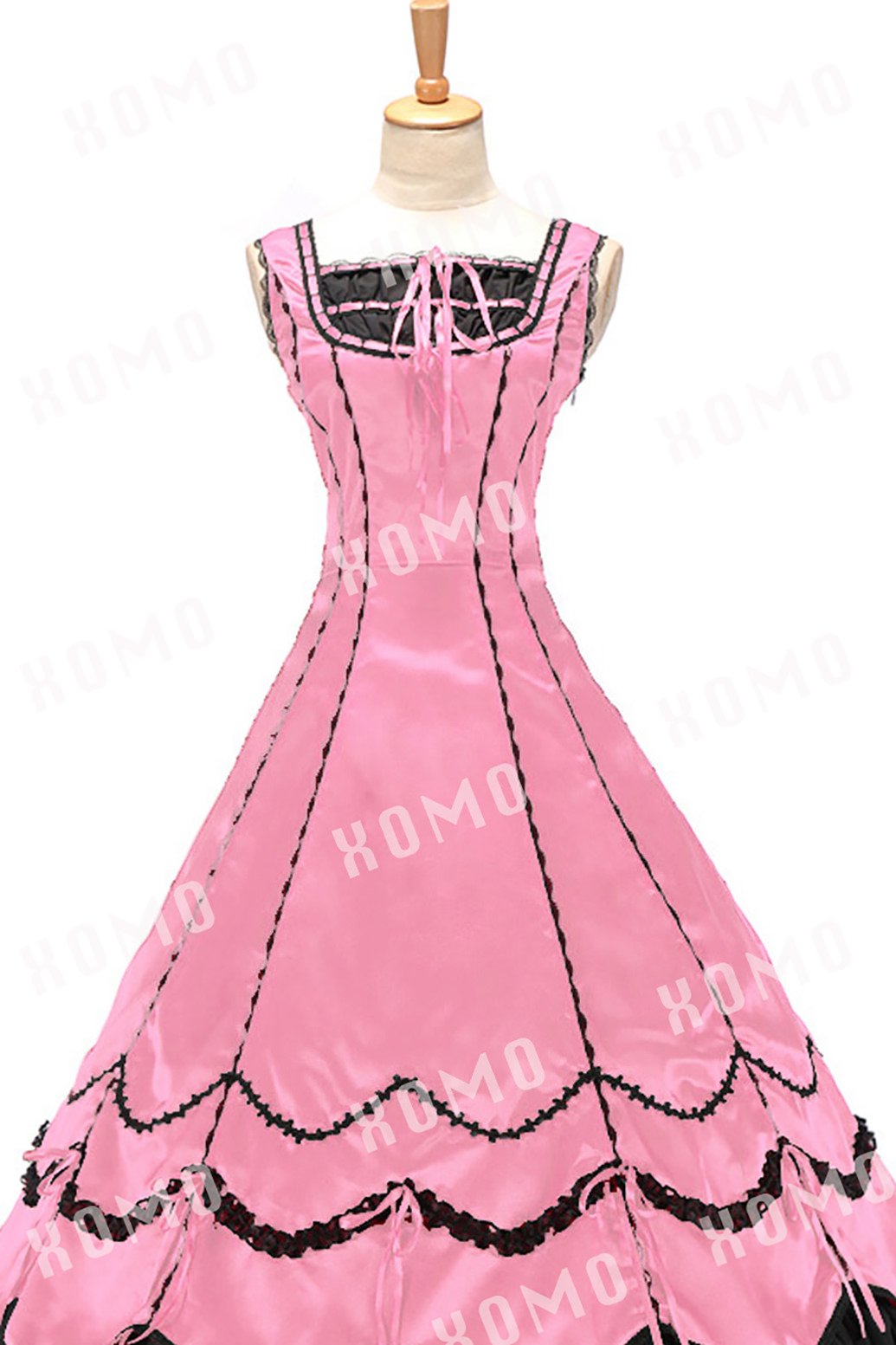 Elegant Civil War Gothic Southern Belle Satin Evening Dress - Sleefless Vintage Gown for Historical Reenactments & Themed Parties