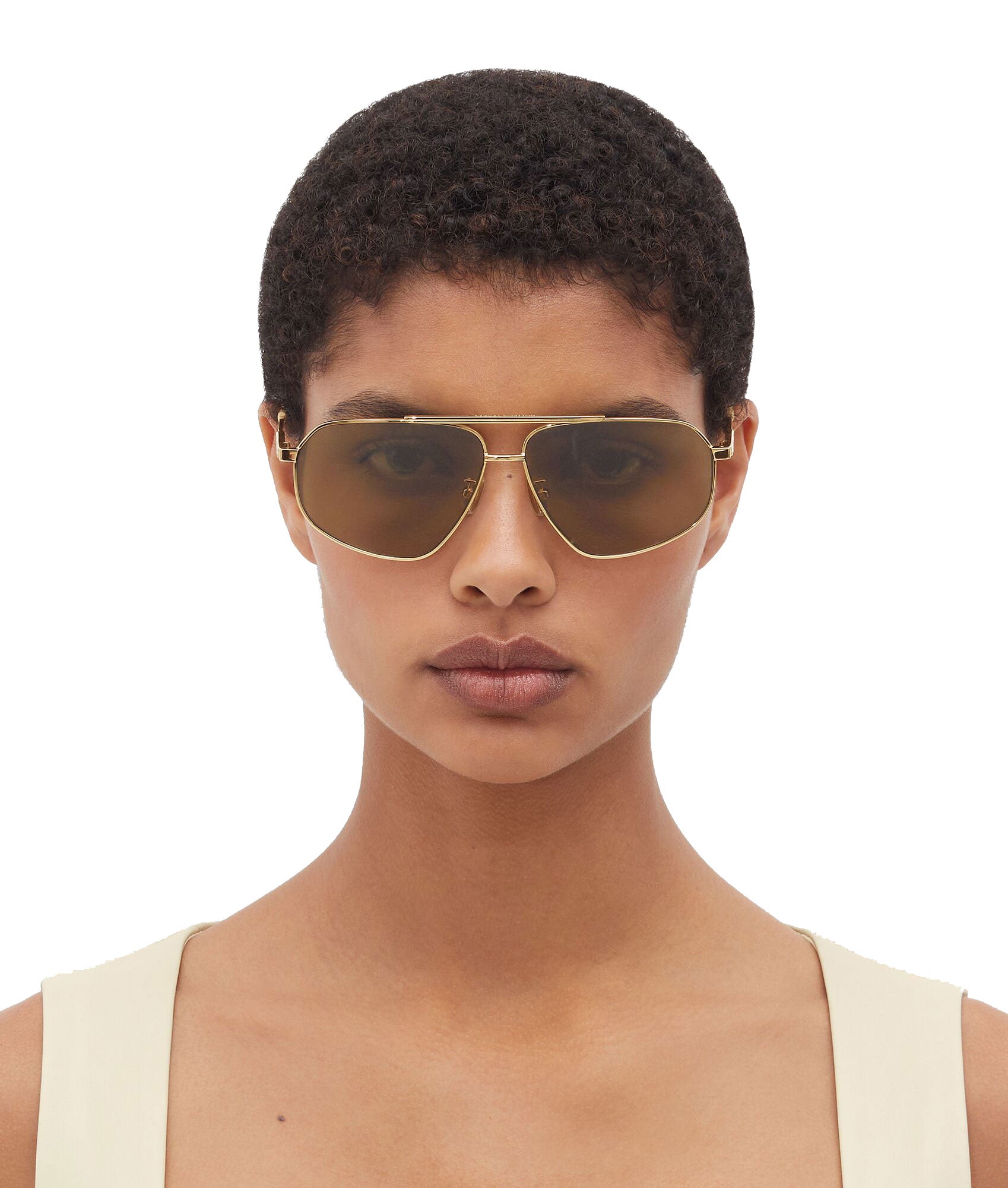 BV 1194S Aviator Sunglasses - Gold/Brown Frame with Polarized Lenses for UV Protection | Perfect for Driving, Beach & Outdoor Activities