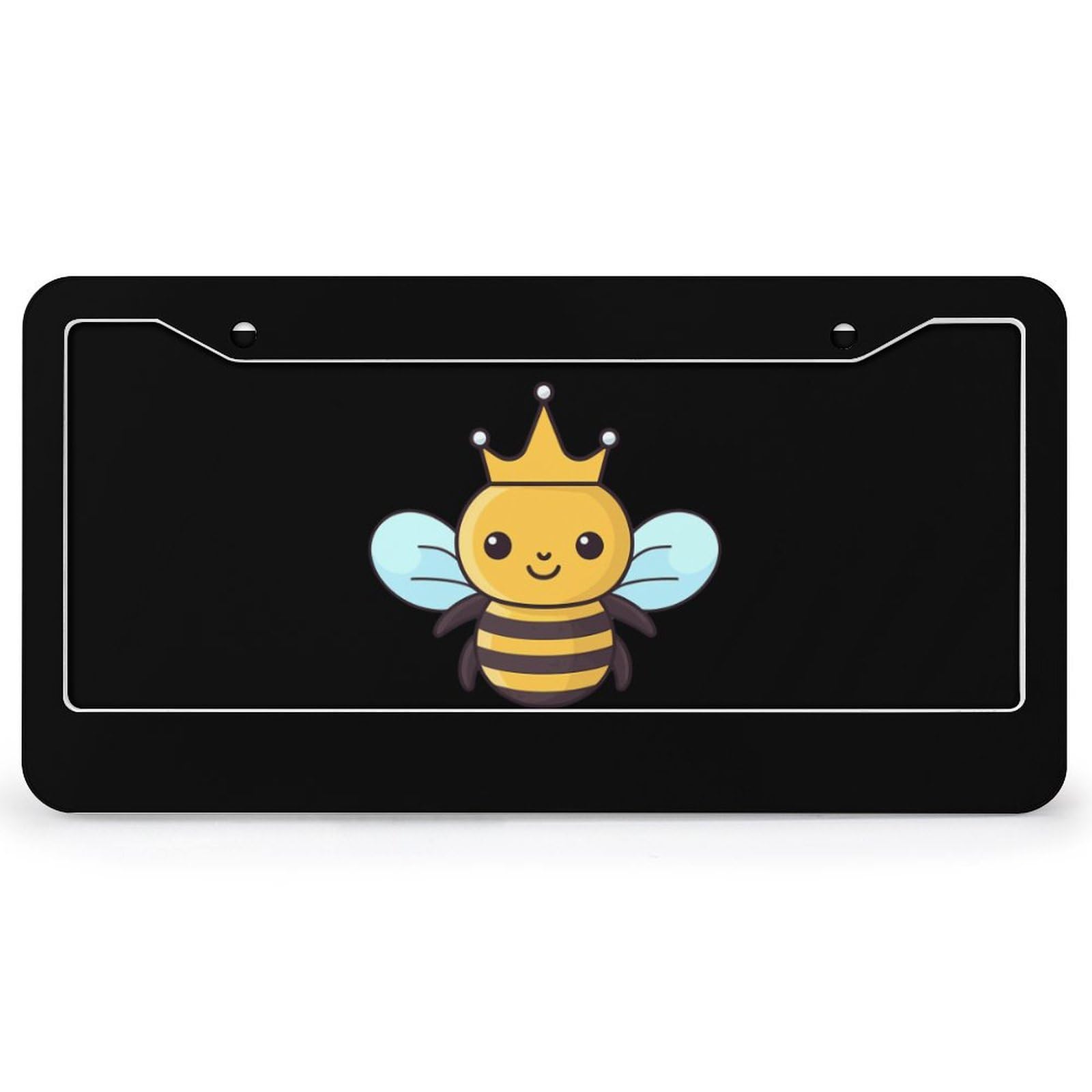 Premium Aluminum Honey Bee License Plate Frame - Universal Fit for Cars with 2 Holes | Durable Car Accessory for Outdoor & Road Trips