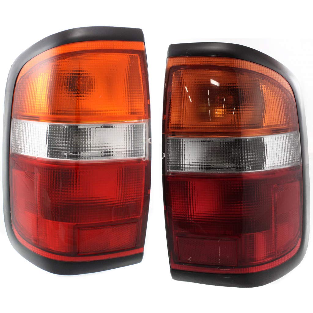 1996-1999 Nissan Pathfinder Rear Tail Lights Pair - Left & Right Side (NI2800126 NI2801126 | 26555-0W025 26550-0W025) - Perfect for Replacement, Restoration & Nighttime Safety Enhancement