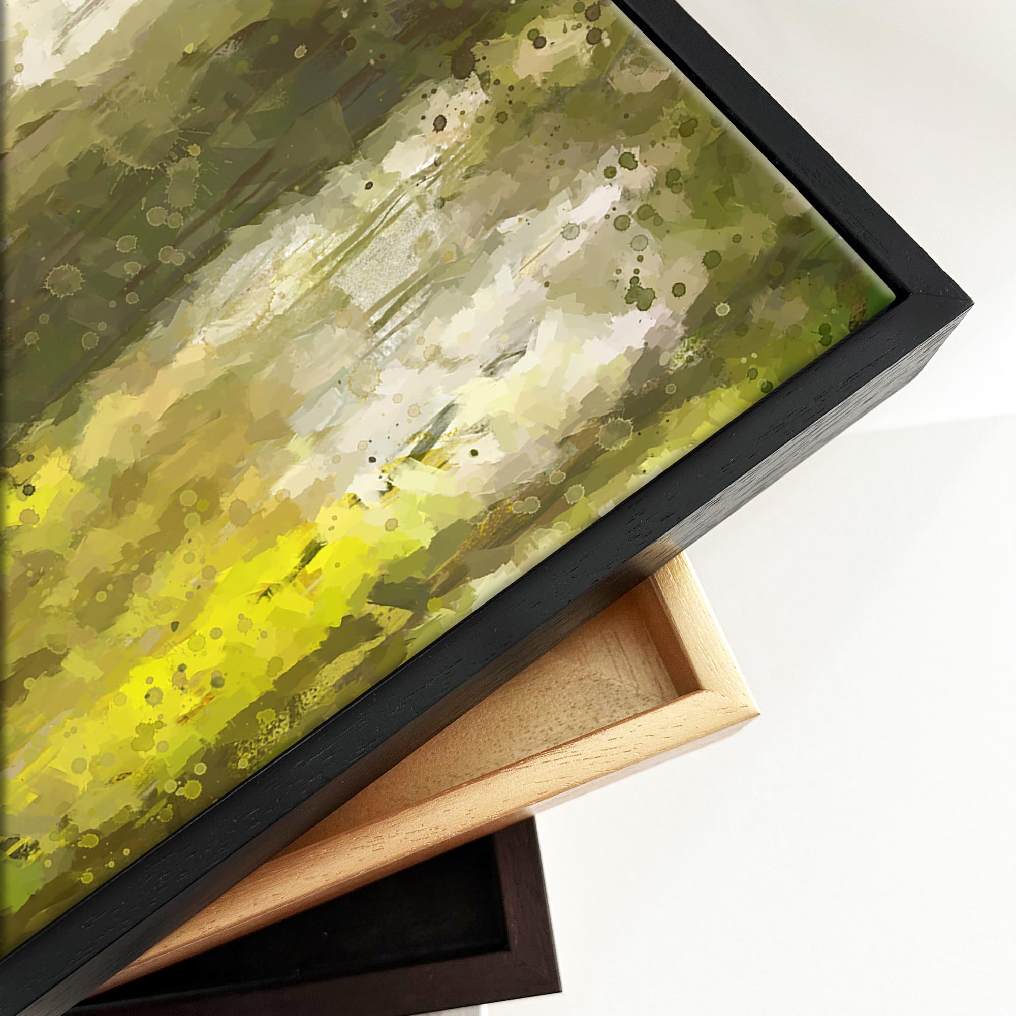 Sunrise Forest Landscape Framed Canvas Wall Art - Nature Inspired Home Decor for Living Room, Bedroom & Office