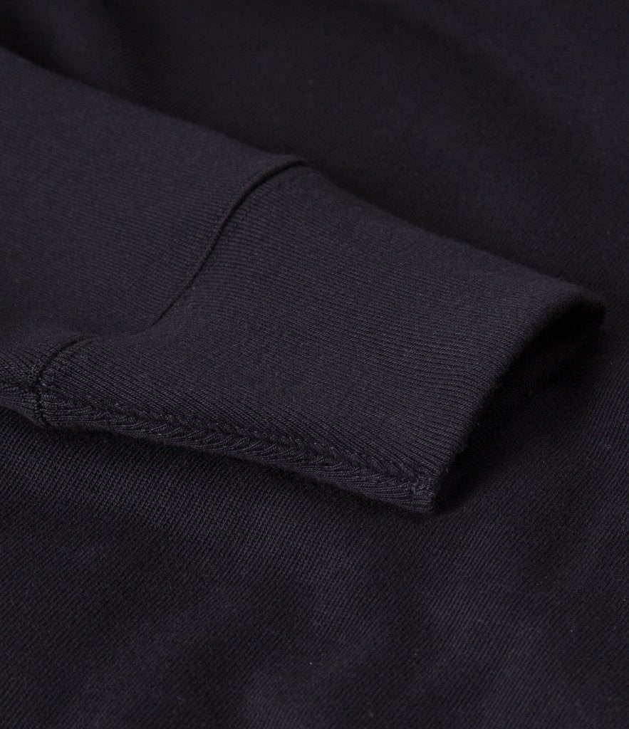 Merz b. Schwanen 3S48 Premium Heavyweight Cotton Sweatshirt for Men - Deep Black | Classic Pullover for Casual Wear, Street Style & Layering