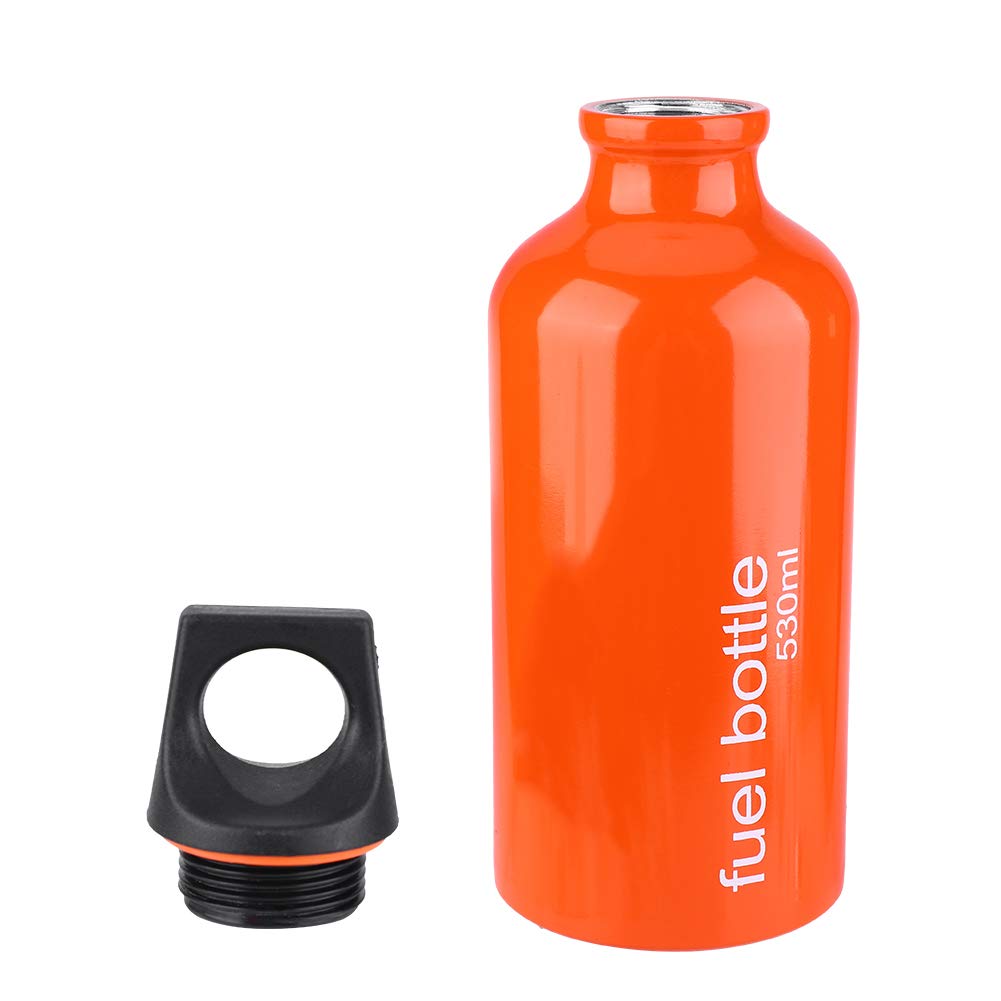 DEALPEAK 530ML Aluminum Alloy Portable Fuel Storage Gas Tank - Leak Proof Oil Container for Camping, Hiking, Backpacking & Outdoor Adventures (Great for Stoves, Lanterns & Emergency Preparedness)