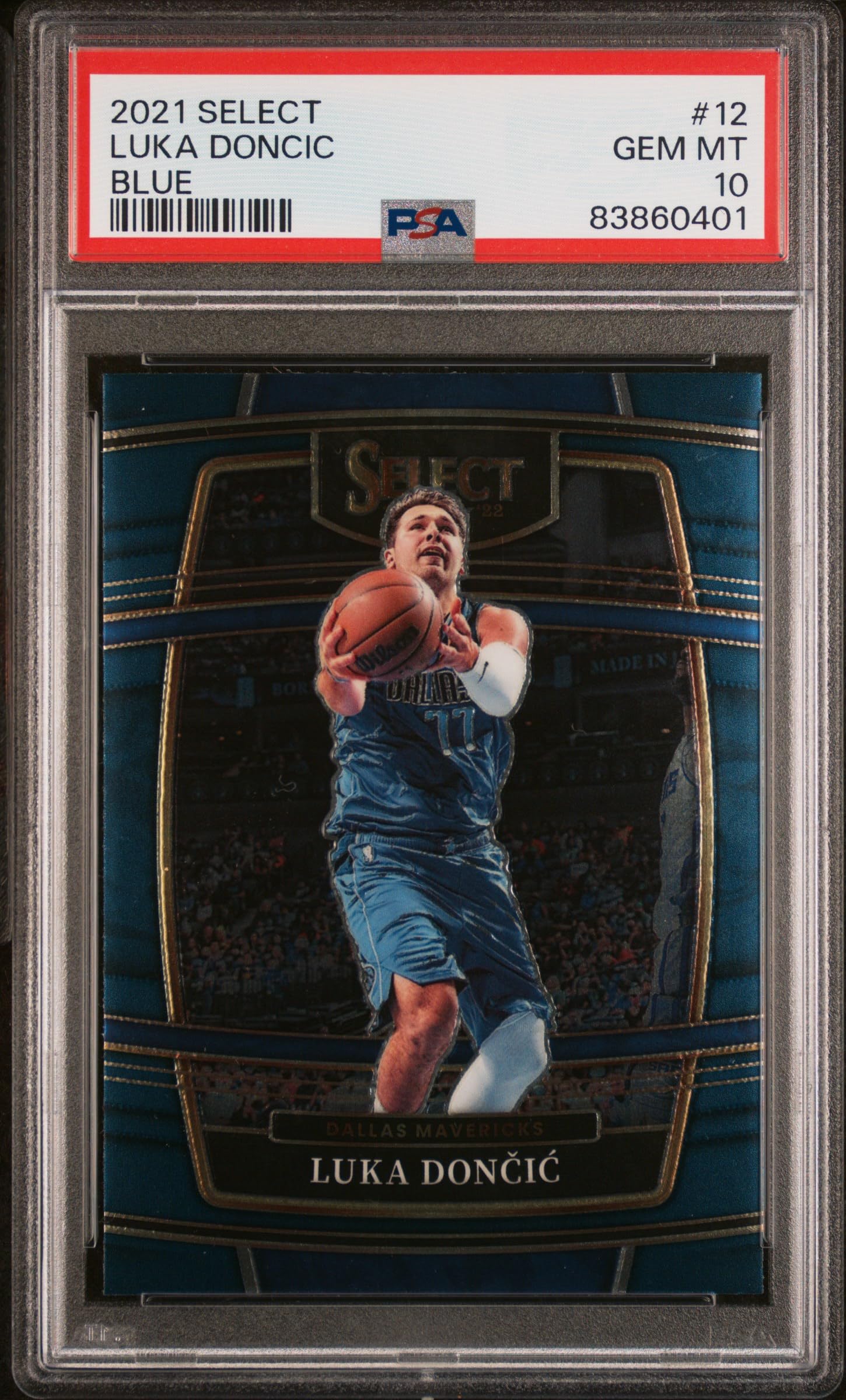 2021 Panini Select Luka Doncic Blue Basketball Card #12 PSA 10 Gem Mint - Perfect for NBA Collectors, Sports Memorabilia Enthusiasts & Investment Portfolio