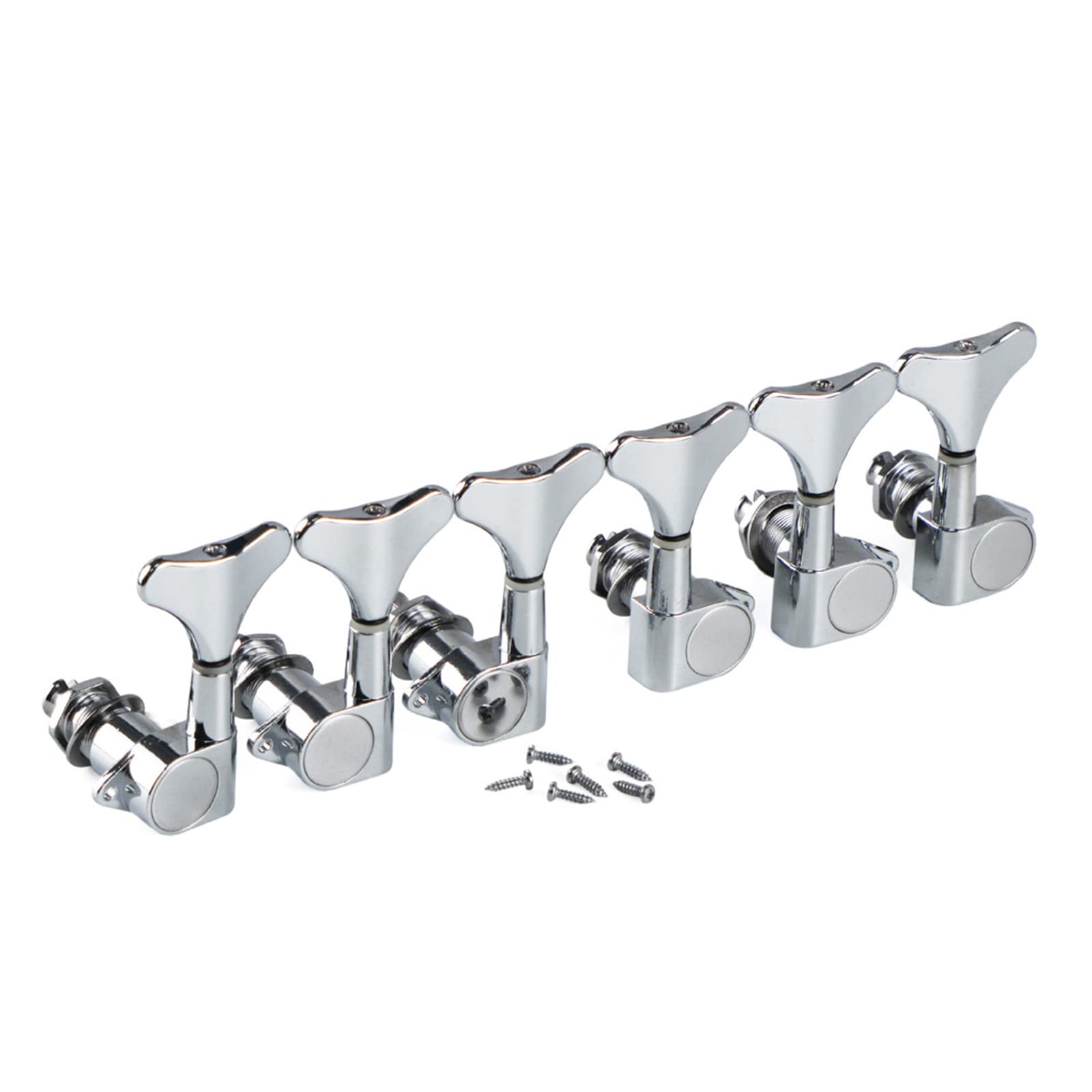 4 String Electric Bass Tuning Pegs - Right/Left Hand Machine Head Replacement for Bass Guitar - Perfect for DIY Repairs & Professional Tuning (Ideal for Home Studio, Live Performances & Music Practice)
