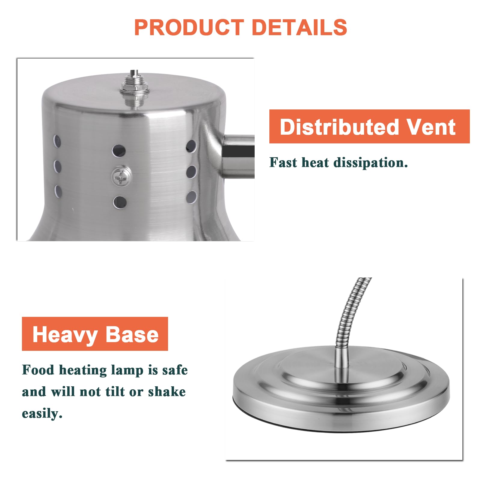 Commercial Food Warmer Heat Lamp - Retractable Restaurant Buffet Heating Lamp for Food Warming, Catering & Home Use | Perfect for Buffets, Cafeterias, Outdoor Events & Kitchen Countertops