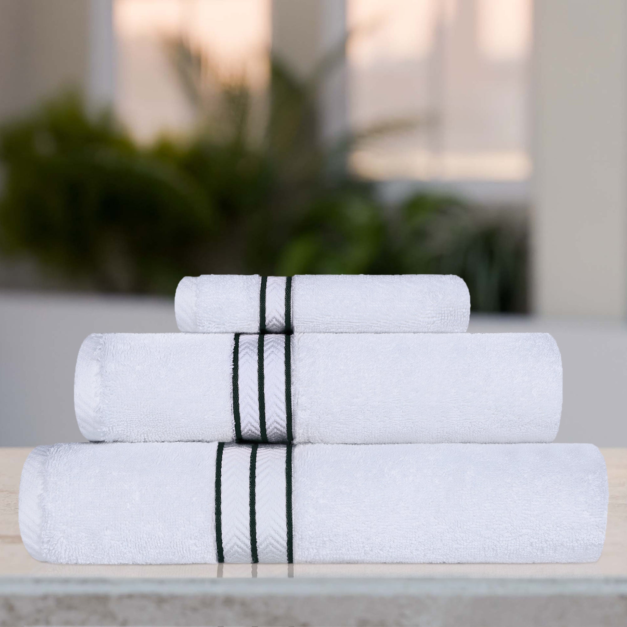 Premium Turkish Cotton Ultra Plush 3-Piece Bath Towel Set - Super Absorbent, Soft & Luxurious for Spa, Gym, Beach & Home Use