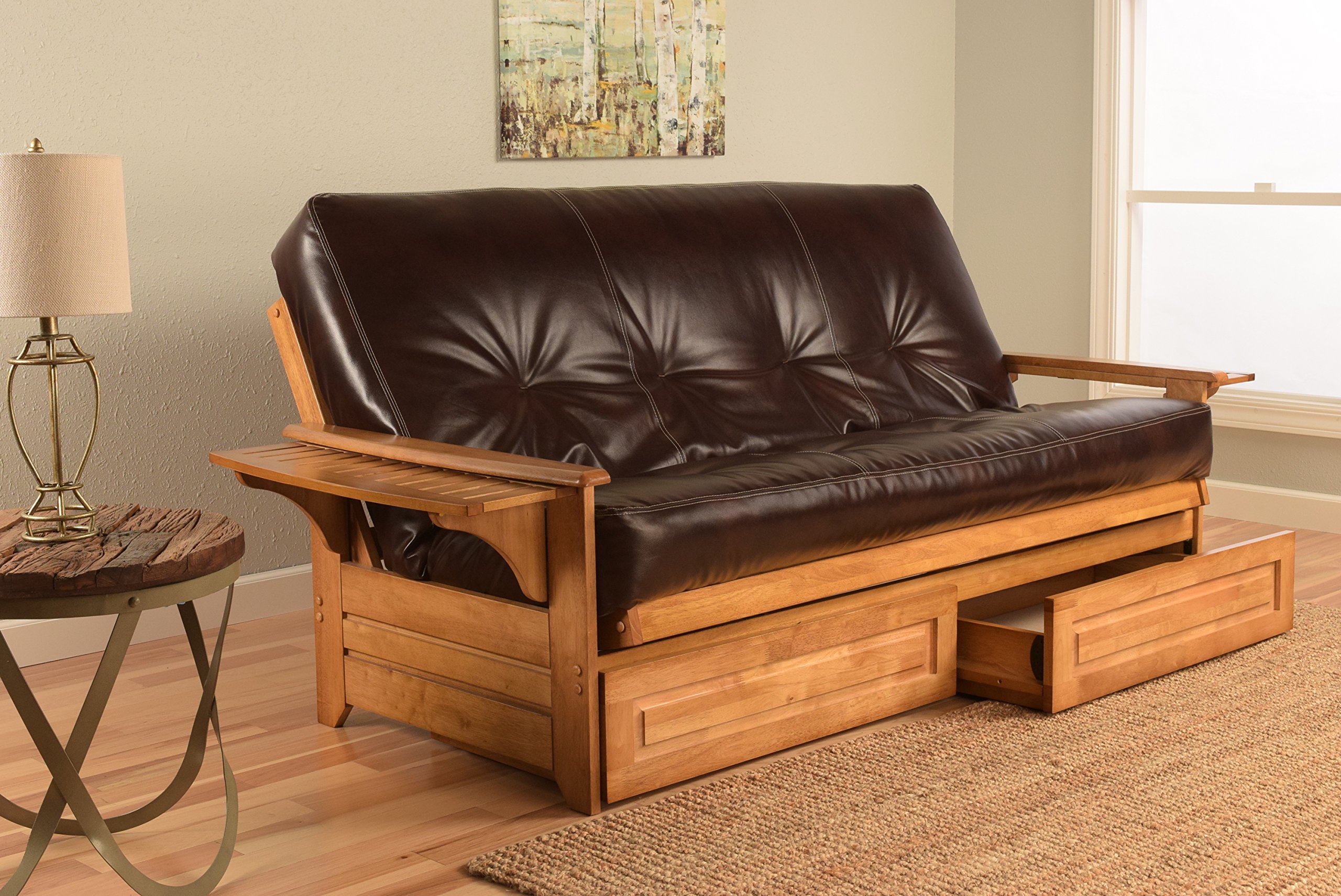 Lakefront Complete Futon Set with Drawers, Frame & 8