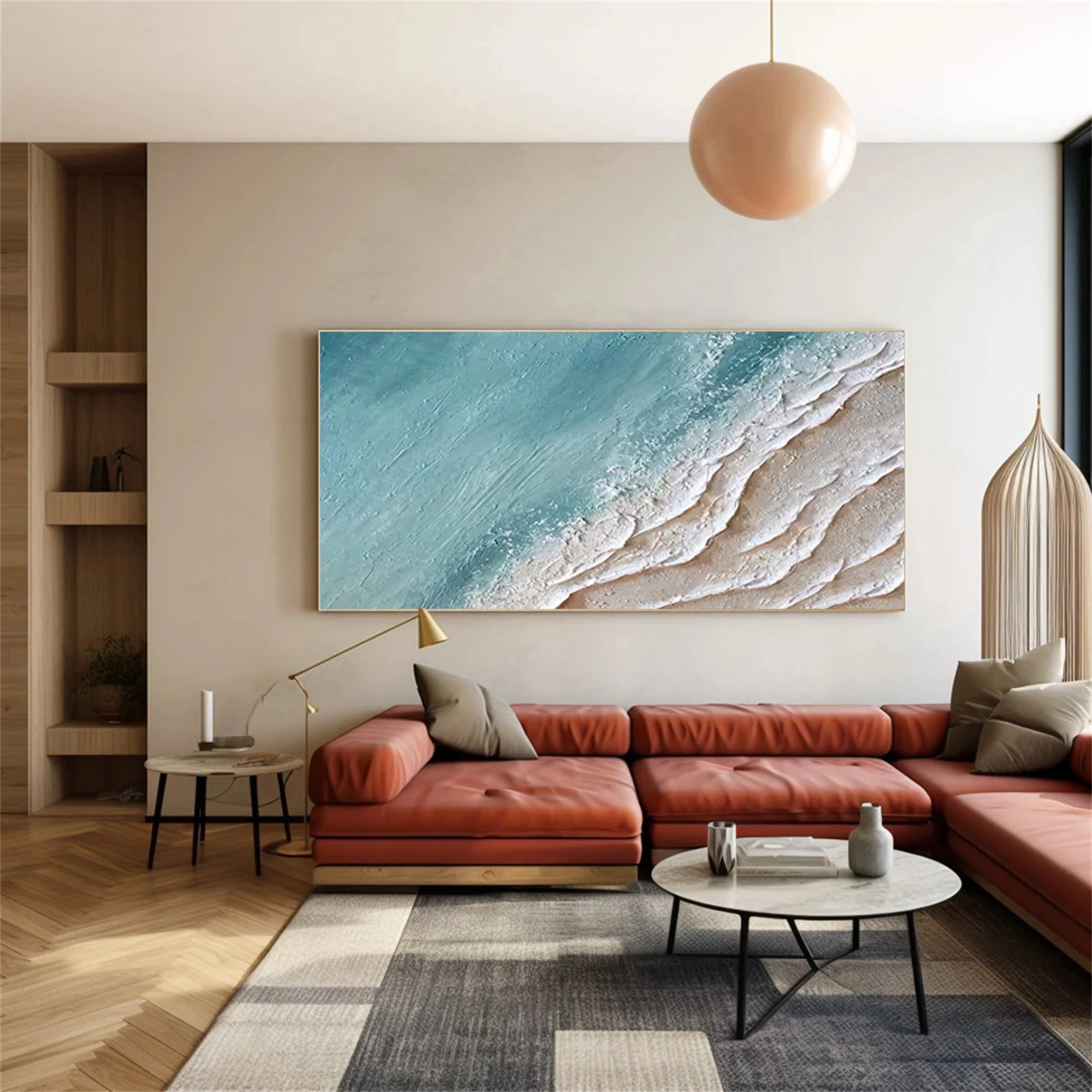Ocean And Sky Painting #OS 075 - Stunning Seascape Wall Art for Home & Office Decor | Perfect for Living Room, Bedroom or Beach House