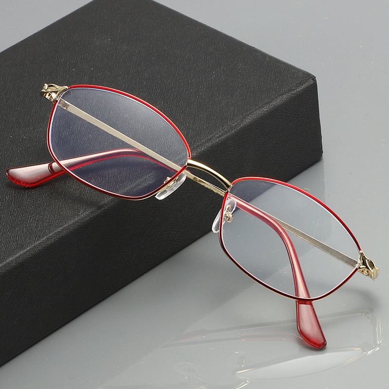 Anti Blue Light Reading Glasses for Women - Metal Frame Presbyopia Glasses - Perfect for Computer Use, Reading & Screen Time Protection
