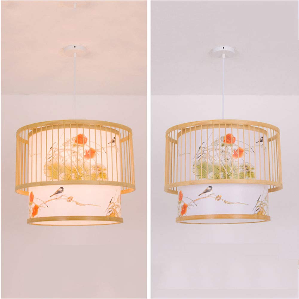 Chinese Style Bamboo Chandelier - Handcrafted Zen Ceiling Lamp for Tea Rooms, Japanese Restaurants, Hot Pot Dining & B&B Decor - Southeast Asian Inspired Bamboo Lighting Installation for Cozy Ambiance