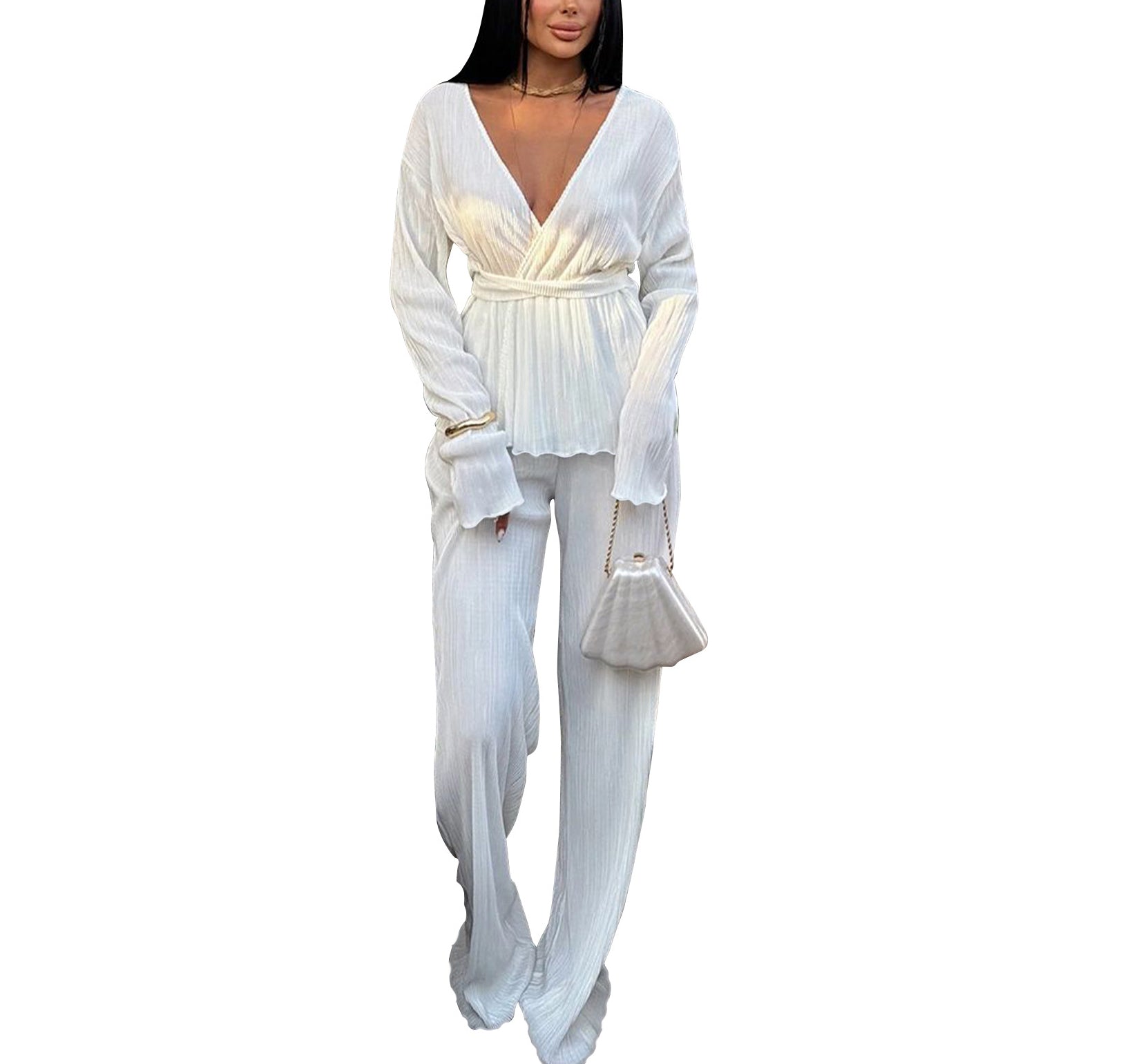 Women's Long Sleeve Cardigan Two Piece Set - Soft Knit Sweater & Skirt Outfit for Fall/Winter - Perfect for Office, Date Night & Casual Wear
