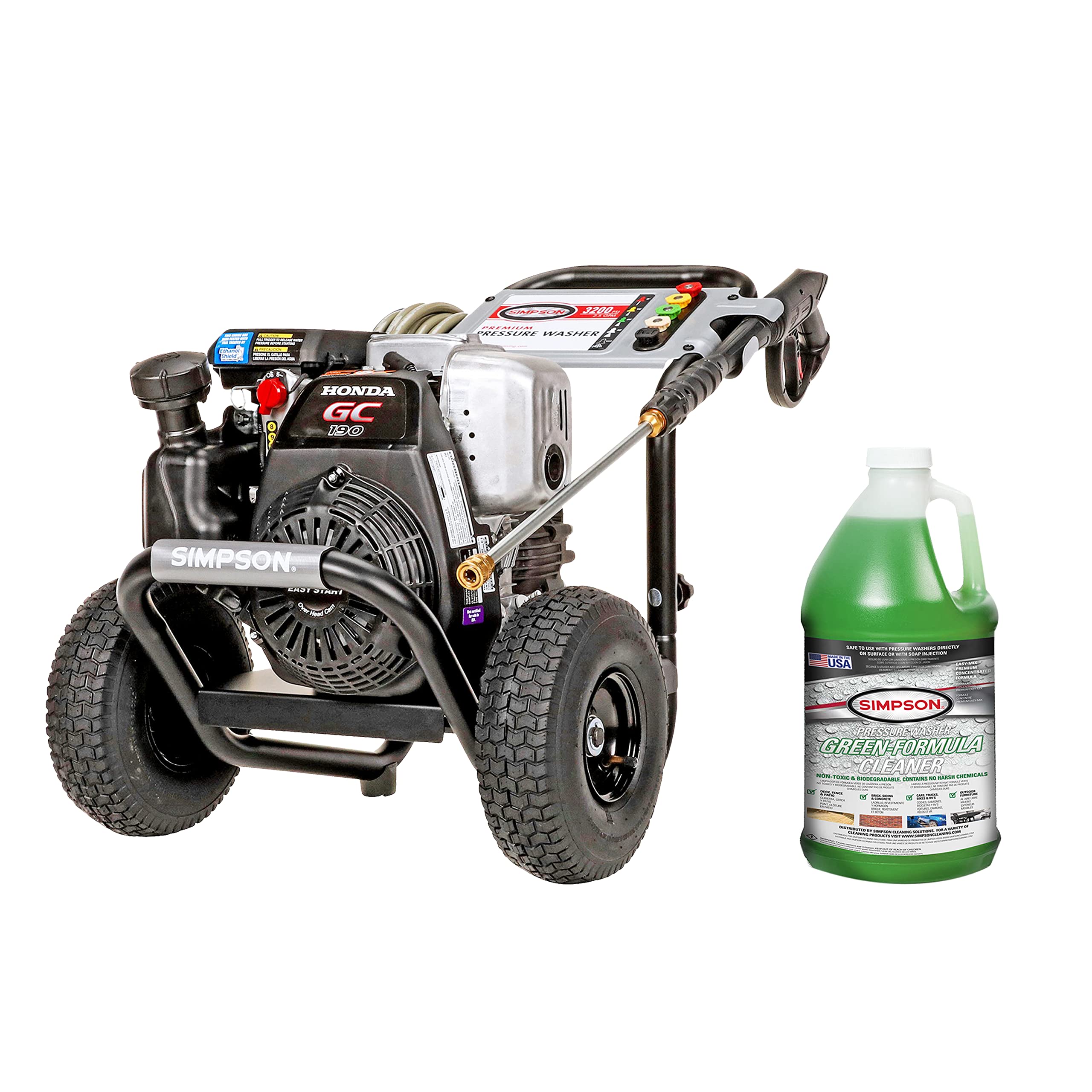 Honda GC190 Gas Pressure Washer 3200 PSI 2.5GPM - for Home & Auto Cleaning