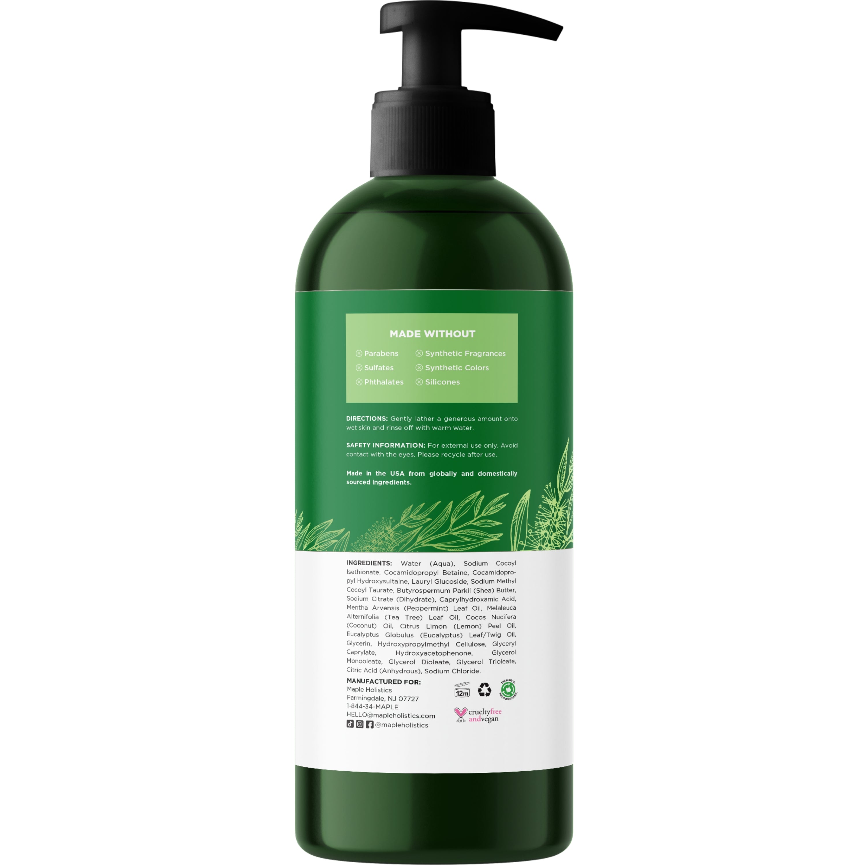 Tea Tree Body Wash for Acne & Oily Skin - Natural Antifungal & Antibacterial Shower Gel for Men & Women - Perfect for Daily Cleansing & Post-Workout Refreshment