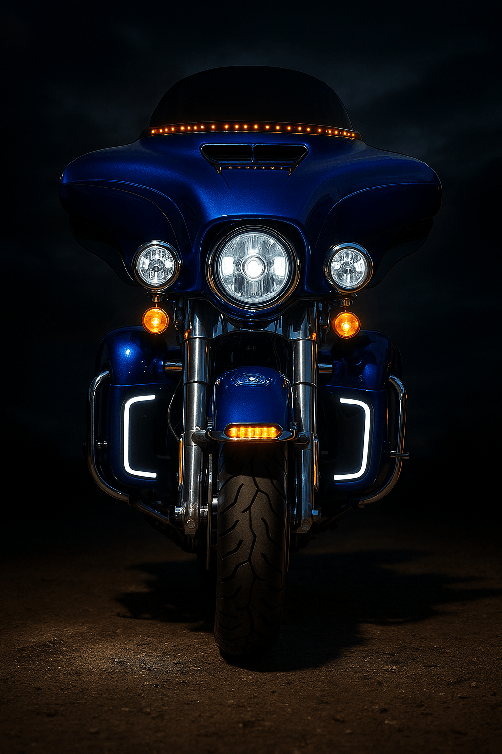Eagle Lights SUNBURST Lower Fairing Grill LED Lights for Harley Davidson Motorcycles - Bright Custom Accent Lighting for Night Riding & Bike Shows