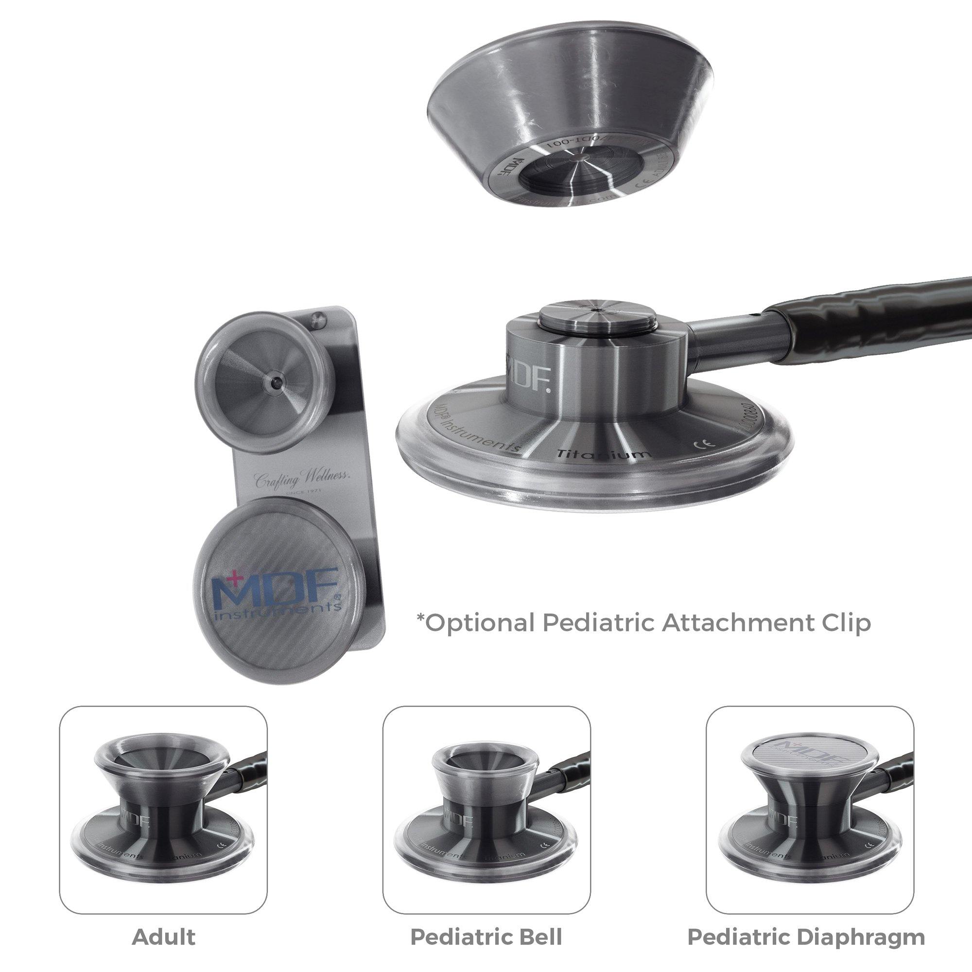 MD One® Epoch® Titanium Adult Stethoscope - Premium Medical-Grade Stethoscope for Doctors & Nurses - Lightweight & Durable USA Made - Ideal for Hospital, Clinic & Home Health Care Use