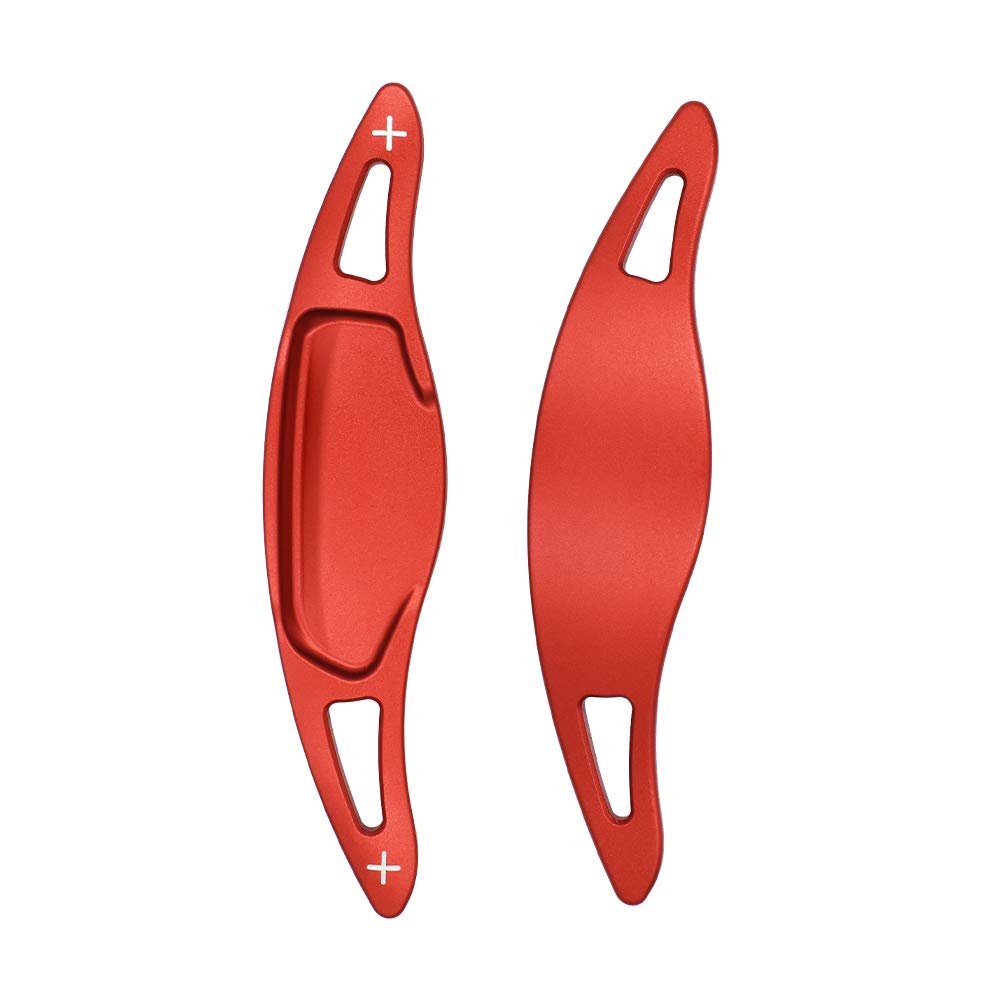 SANRILY Red Steering Wheel Shift Paddle Shifter Extension Kit for Kia Stinger CK K8 2018-2020 - CNC Billet Aluminum Sport Shift Paddles Replacement - Enhance Driving Performance for Racing & Sport Mode