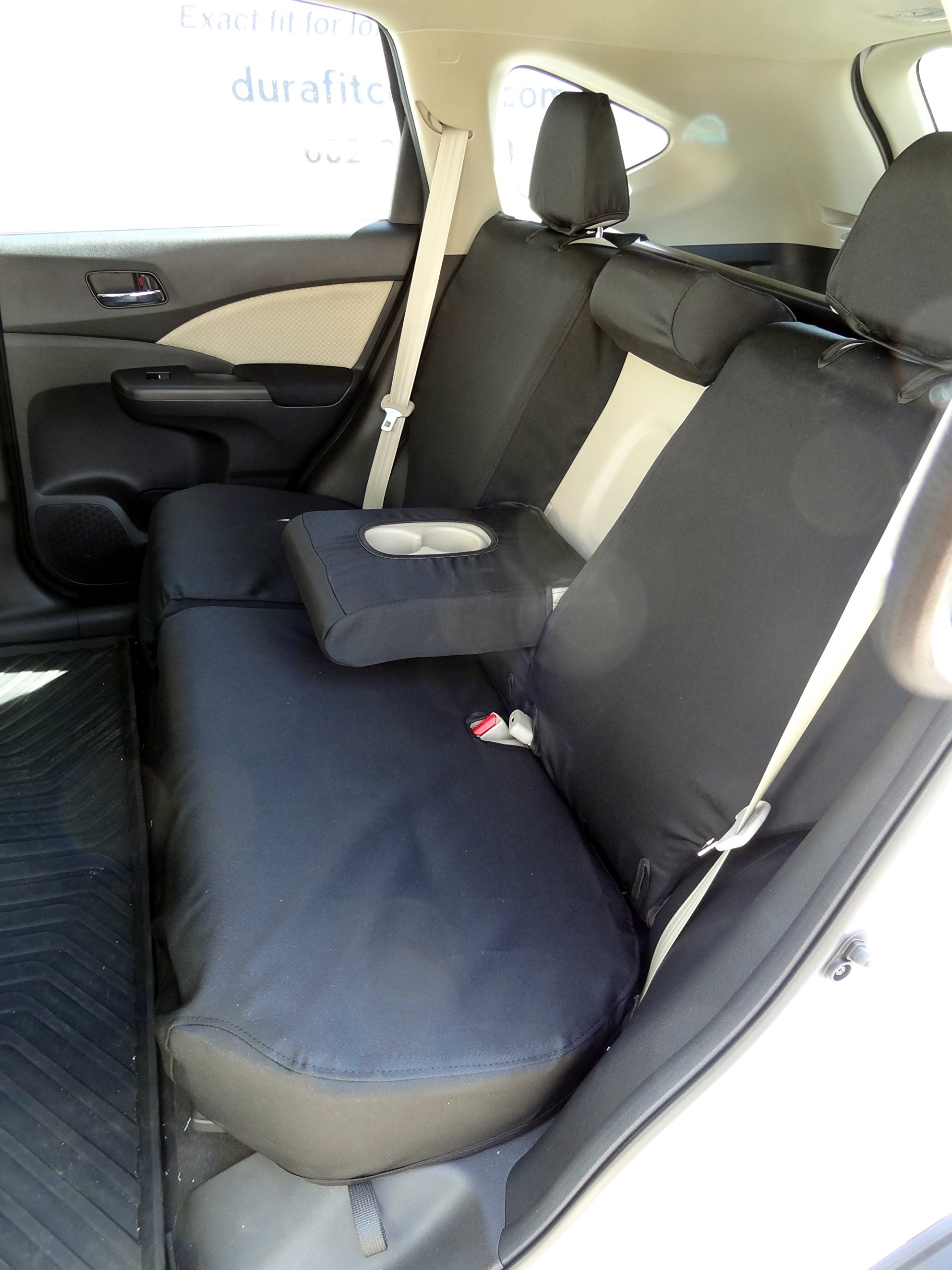 Durable Black Twill Seat Covers for 2012-2016 Honda CRV Back Seat - Perfect Fit, Enhanced Comfort & Protection for Road Trips & Daily Commutes