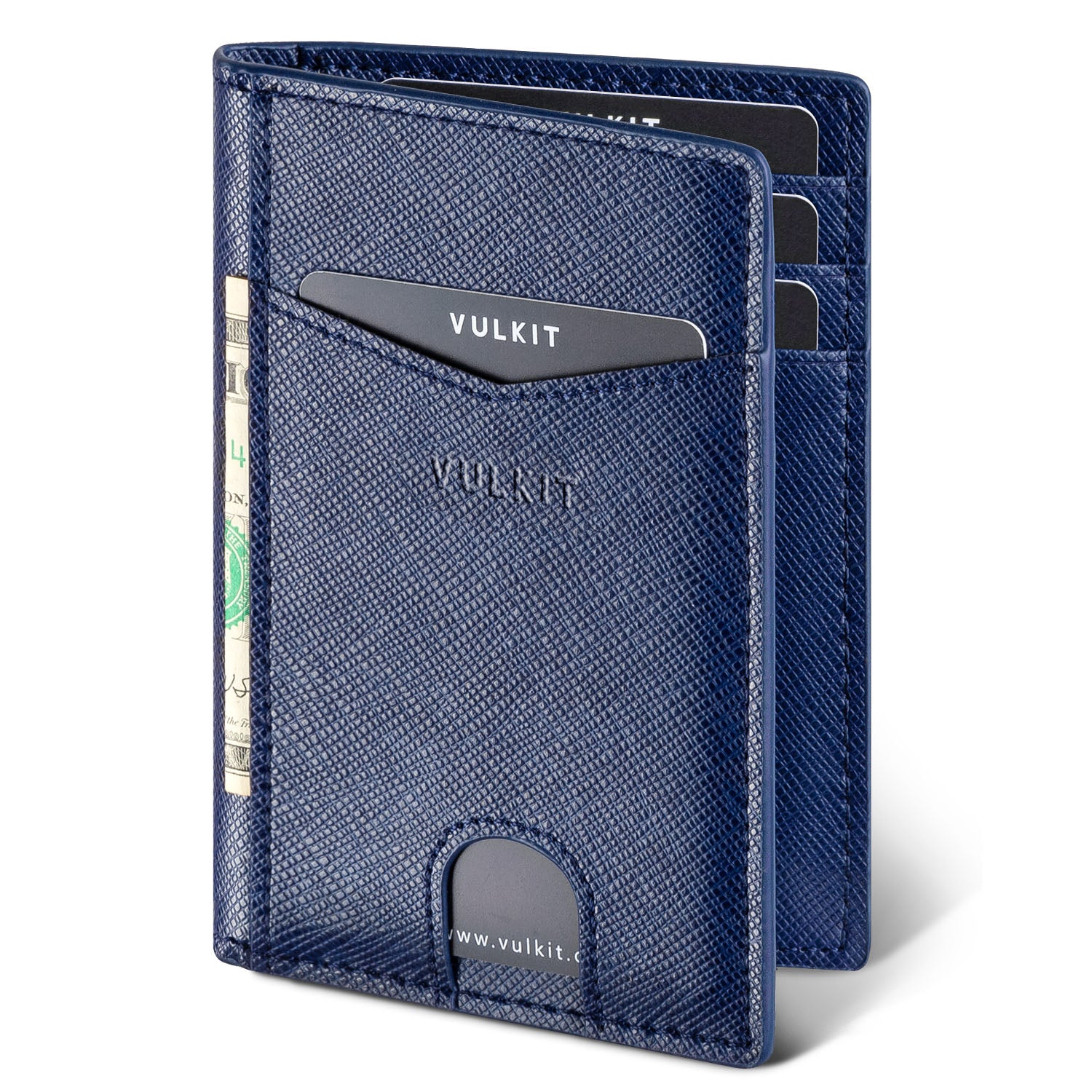 VW100 Slim Bi-Fold Wallet with 2 Exterior Slots for Cash & Cards – Perfect for Everyday Use and Travel