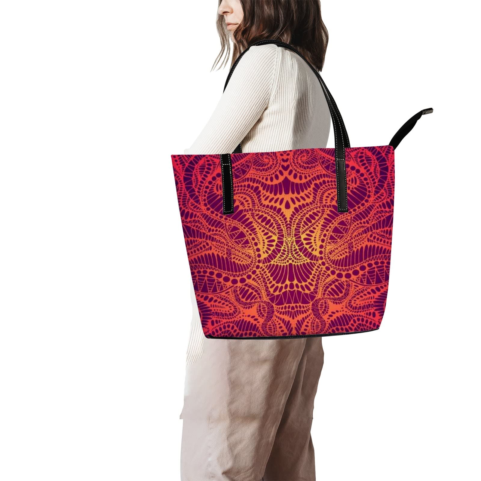 Premium Leather Tote Bag for Women - Stylish Crossbody Handbag with Adjustable Strap - Perfect for Work, Travel & Everyday Use