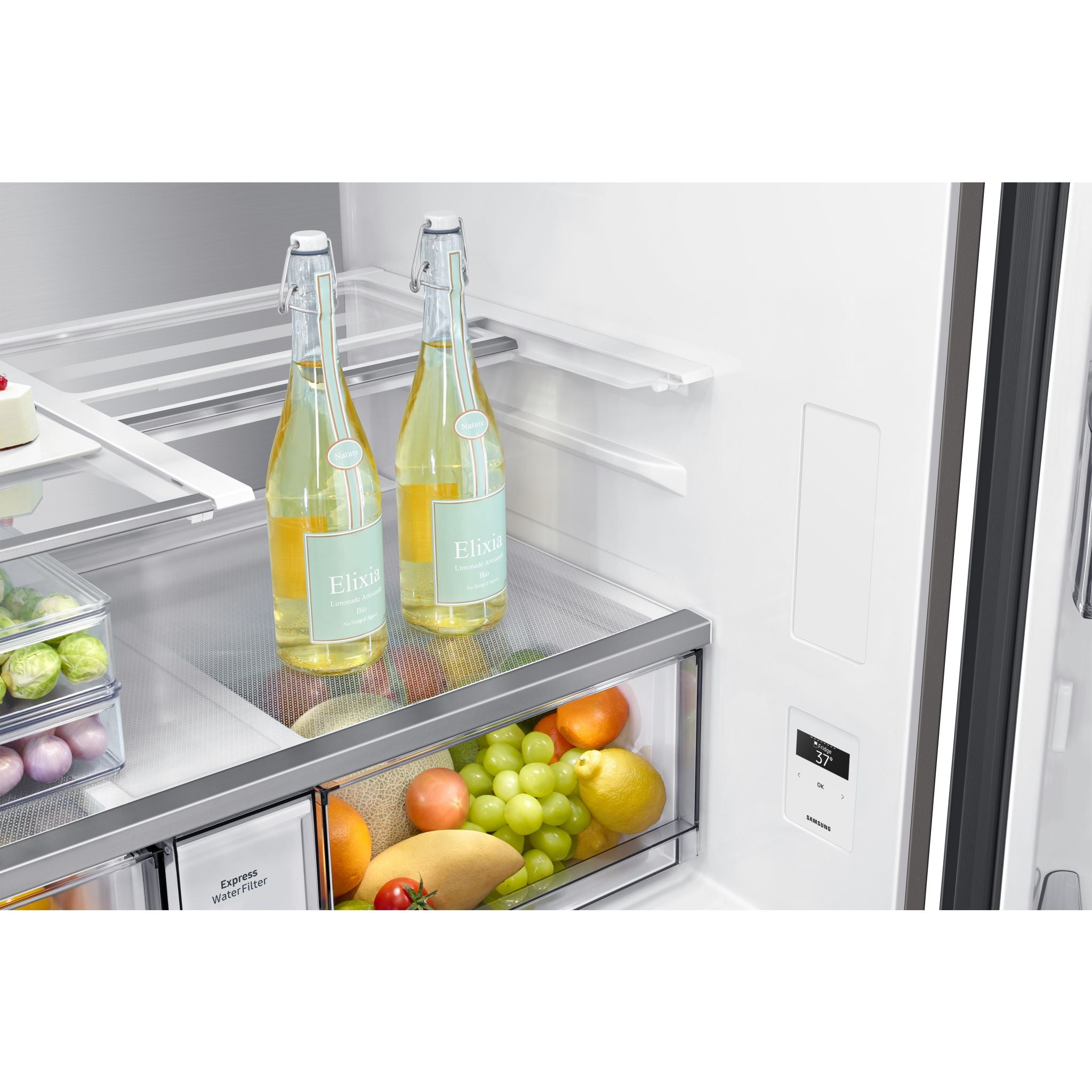 Samsung Bespoke 4-Door French Door Refrigerator (RF29DB9600QL) - 28.7 cu.ft Smart Stainless Steel Fridge with FlexZone & Beverage Center - Perfect for Modern Kitchens & Large Families