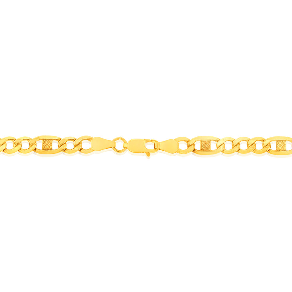 9ct Silver Filled Figaro Chain Necklace - 120 Gauge, 55cm Length - Perfect for Layering, Gifts & Everyday Jewelry