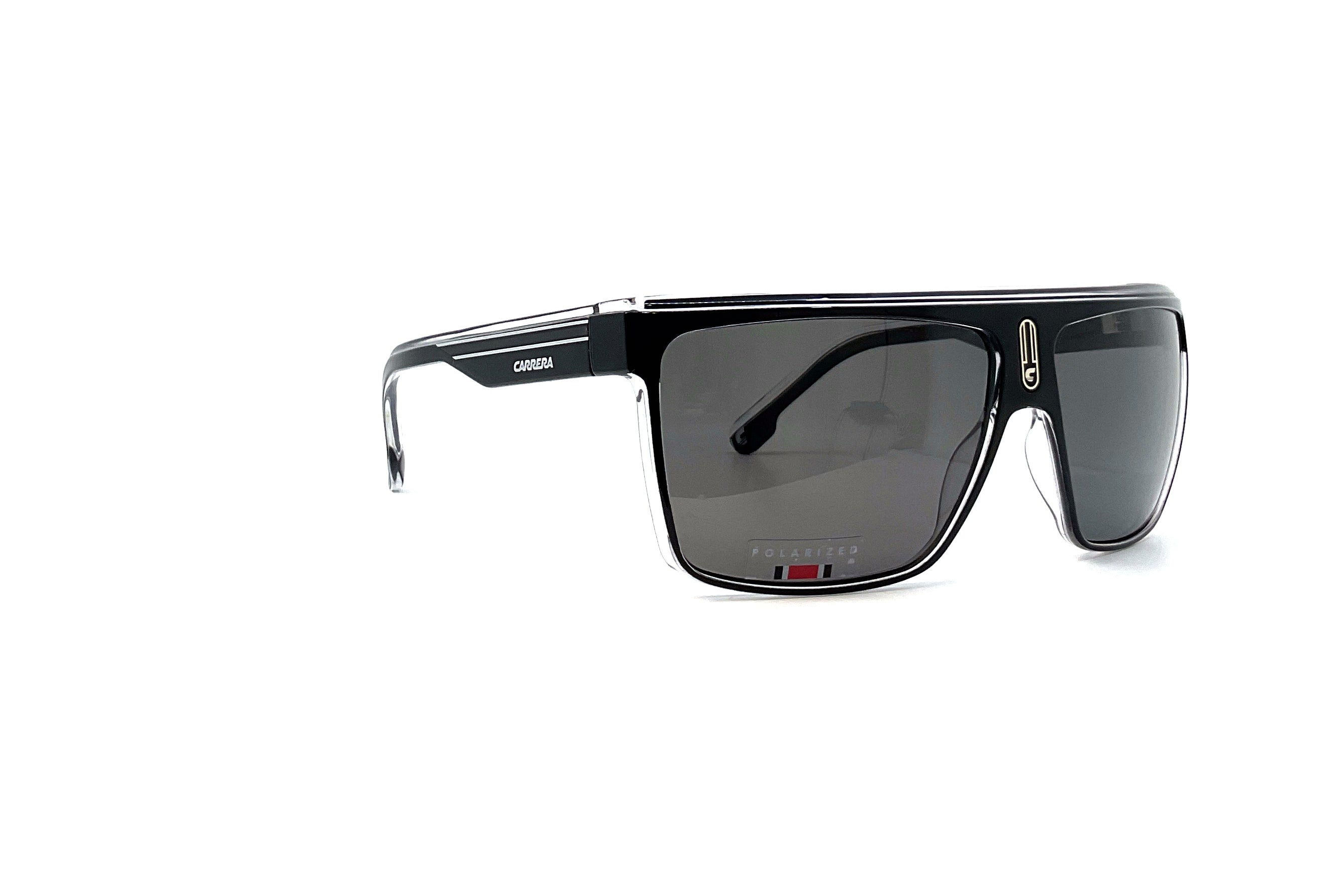 Carrera 22/S Sunglasses - Black & White Polarized UV Protection for Men & Women - Perfect for Driving, Running, and Outdoor Sports