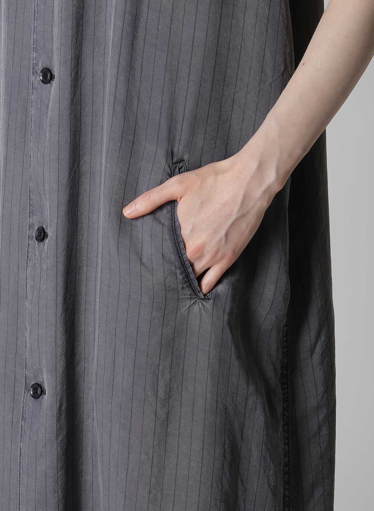 Cupro Stripe Sleeveless Shirt Dress for Women - Summer Casual & Office Wear - Breathable & Comfortable