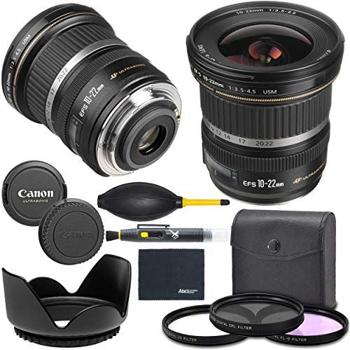 Canon EF-S 10-22mm f/3.5-4.5 USM Ultra Wide Angle Zoom Lens with Lens Hood & Cleaning Kit - Perfect for Landscape, Architecture & Travel Photography