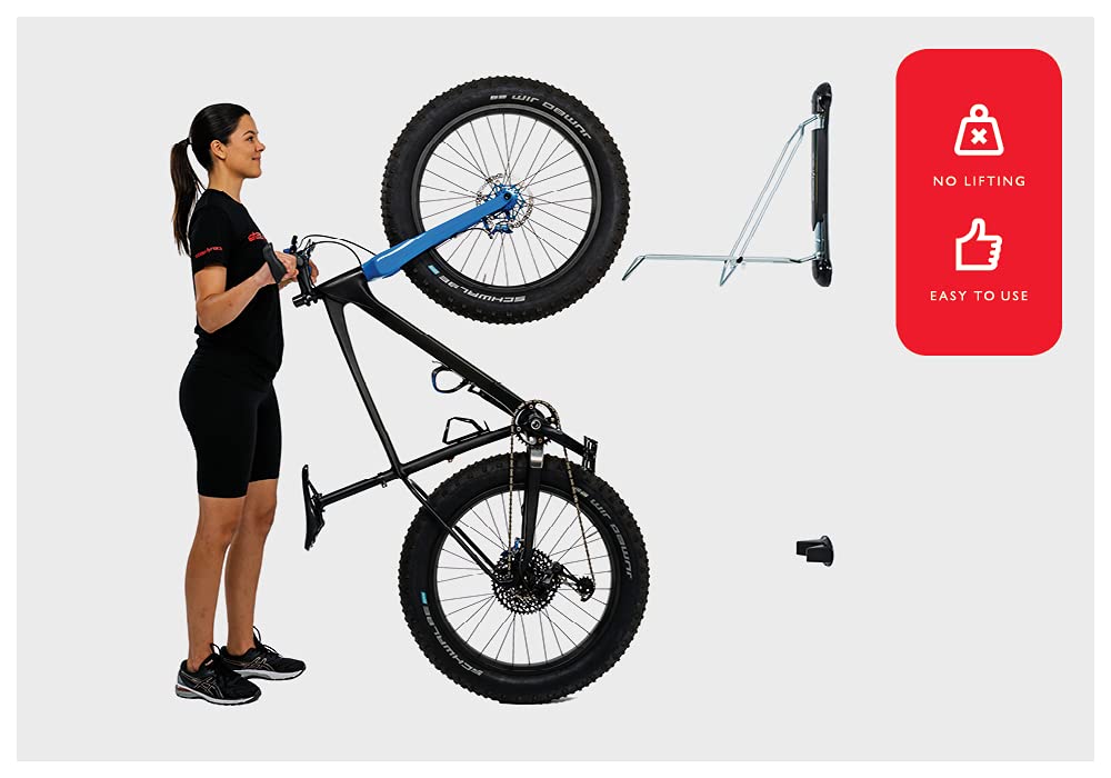 Steadyrack Bike Racks - Fat Rack - Wall Mounted Bike Storage Solution for Home, Garage, or Bike Park - Perfect for Mountain Bikes, Road Bikes, and E-Bikes - Space Saving Vertical Bike Holder for Indoor and Outdoor Use